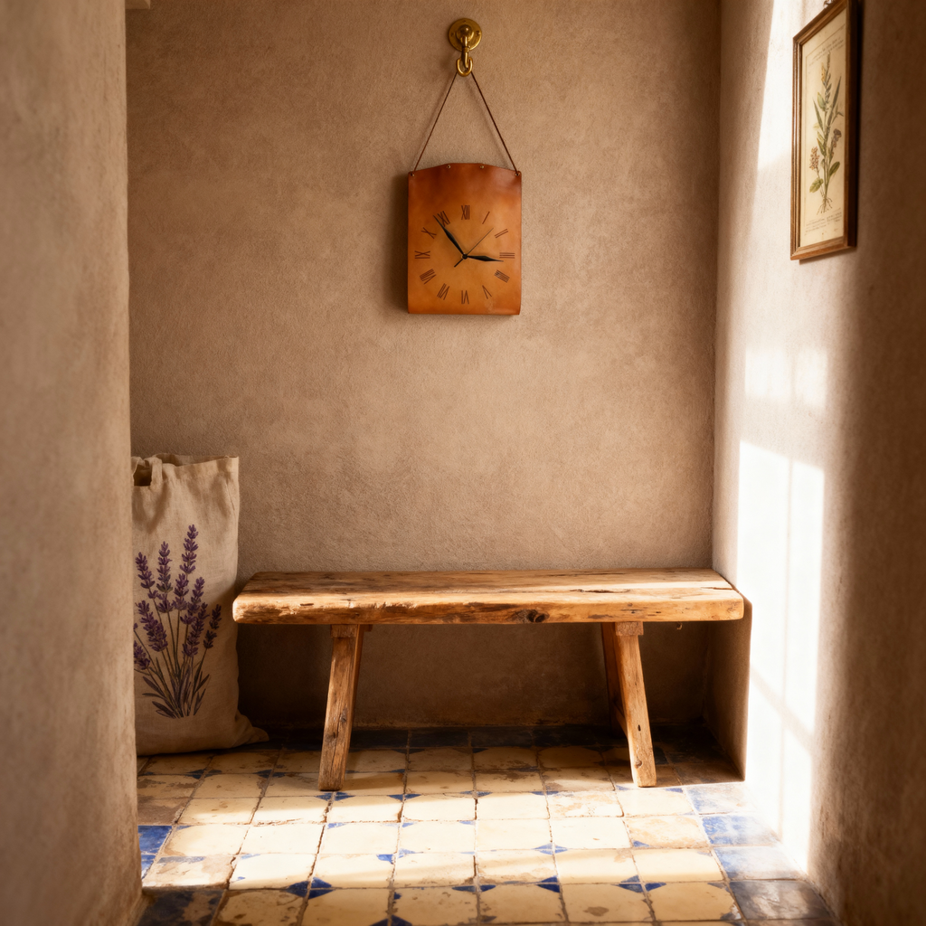 Montre Murale avec Sangle en Simili Cuir – Chiffres Romains