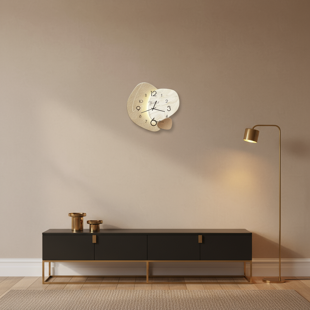 Horloge murale quartz silencieuse – Design moderne