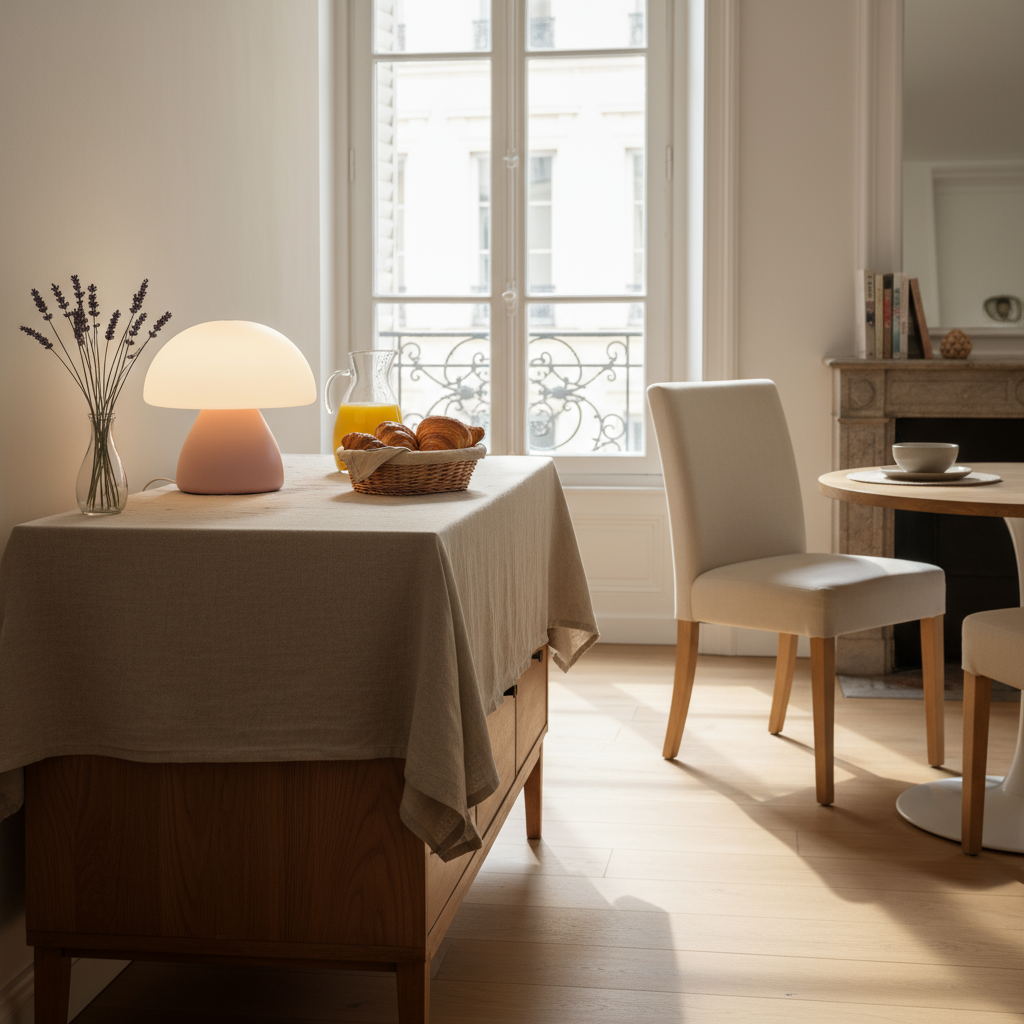 Lampe de Table LED Rechargeable avec Contrôle Tactile – Design Champignon