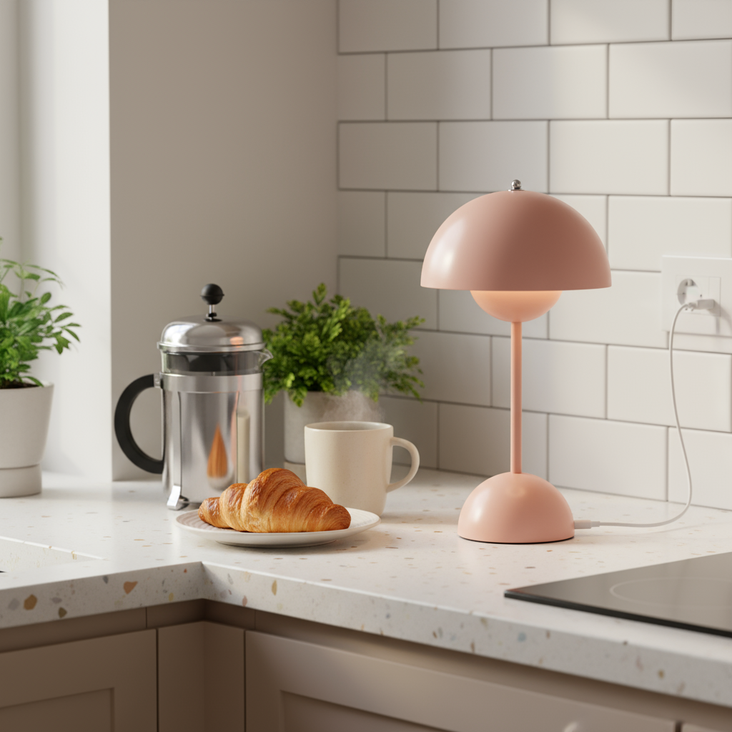 Lampe de Table LED Rechargeable USB – Design Champignon, 30 cm