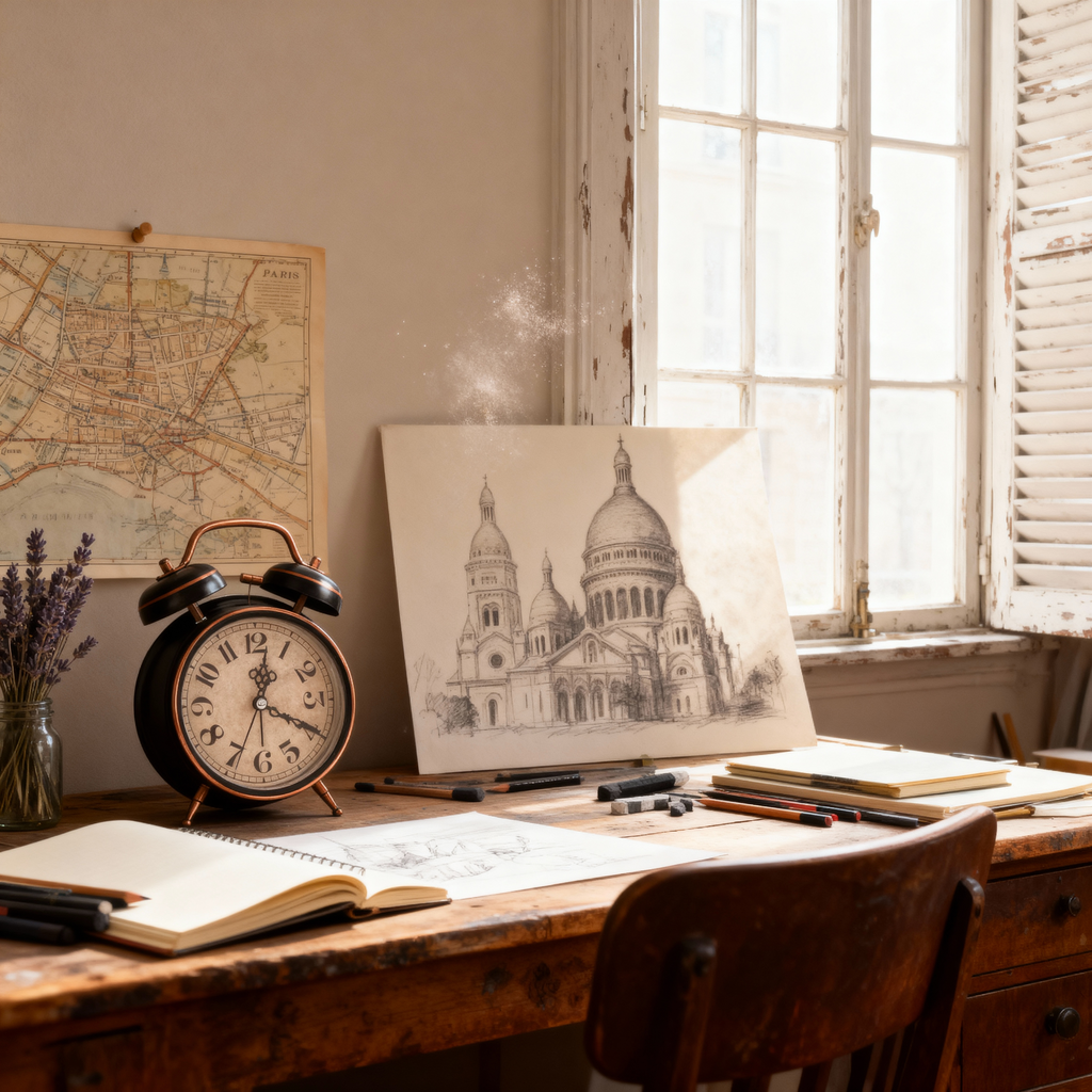 Réveil Vintage à Double Cloche – Design Analogique avec Rétroéclairage, Fonctionne à Piles – Finition Noir & Bronze