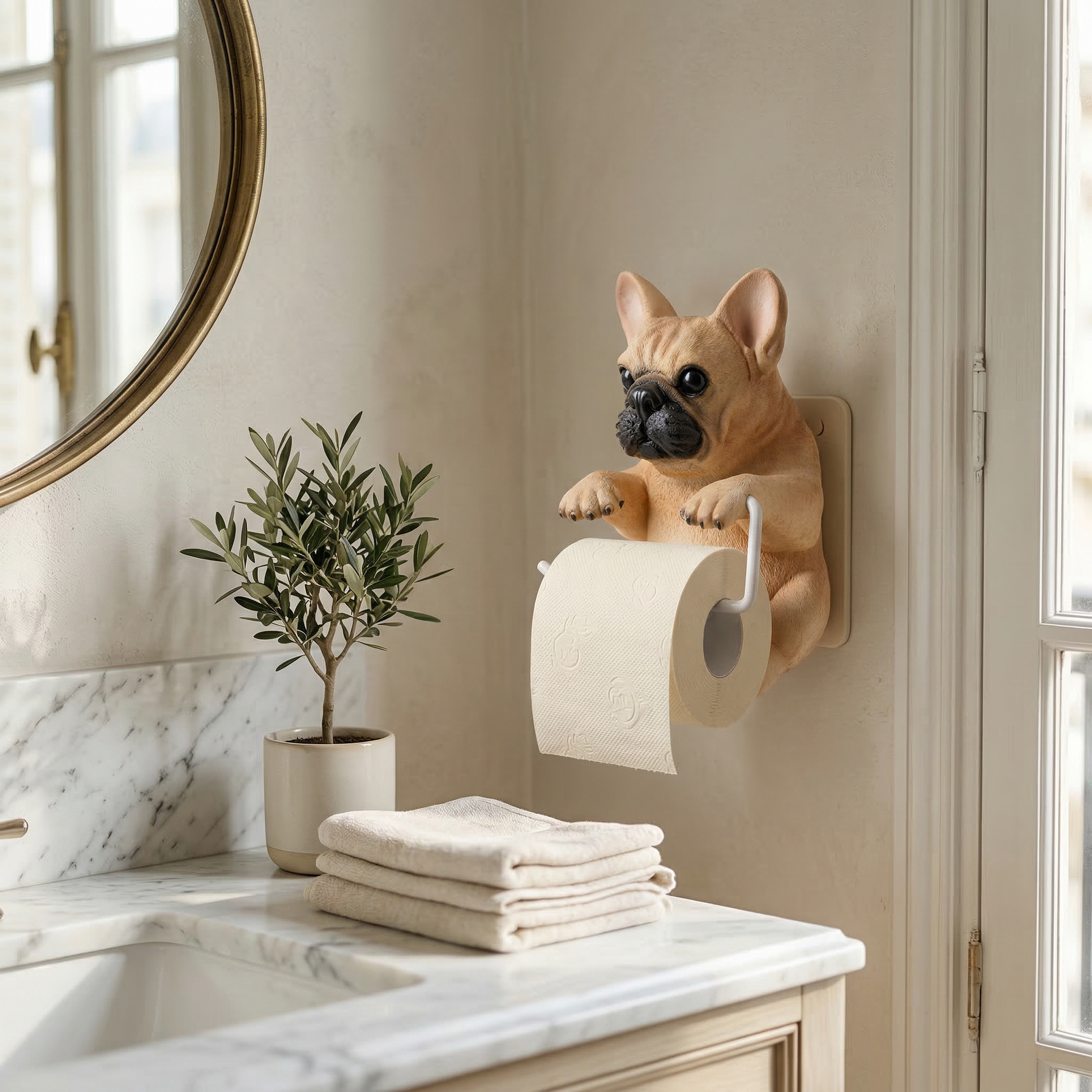 Originelle Wand-Toilettenpapierhalter Welpe