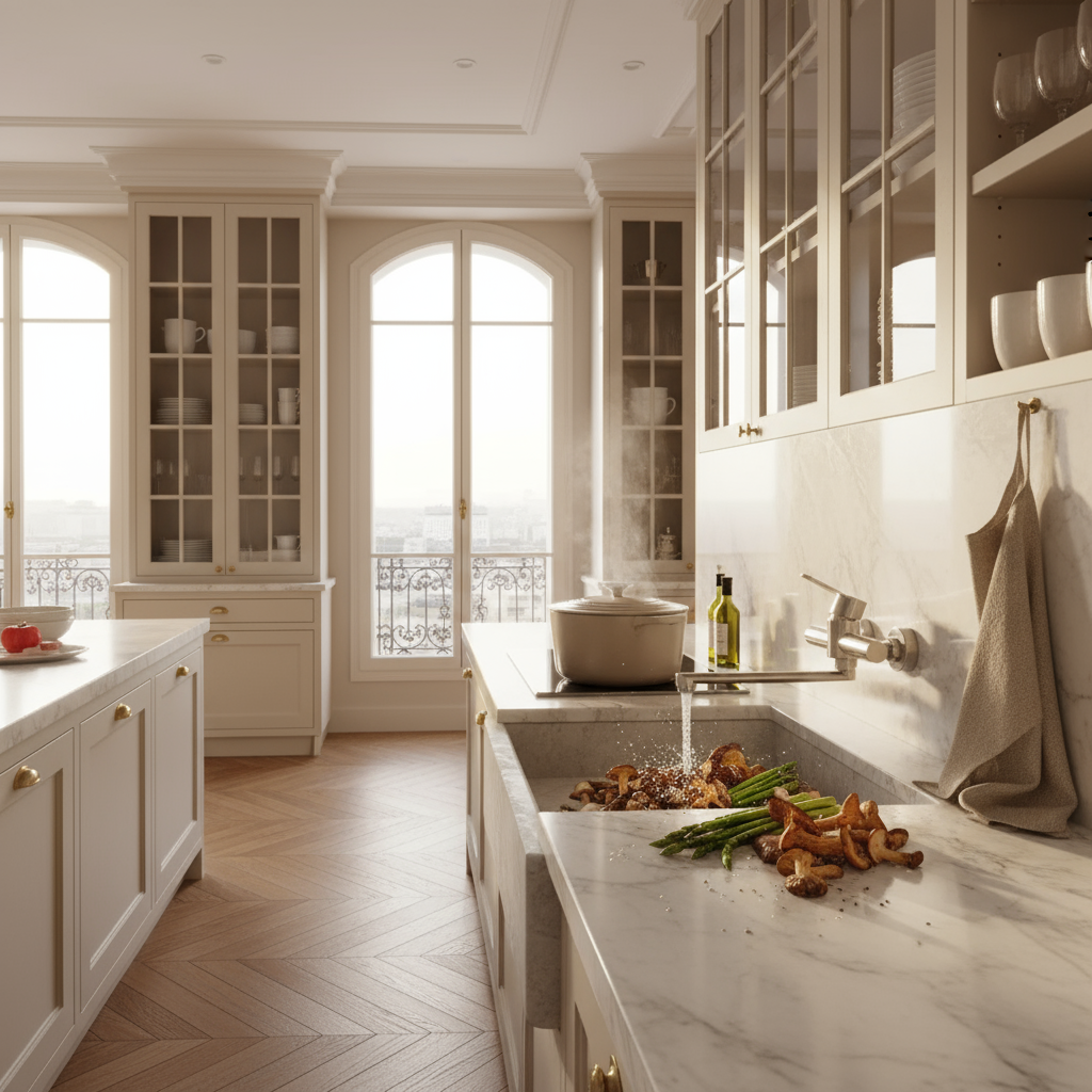 Mitigeur de Cuisine Mural en Acier Inoxydable – Finition Argentée