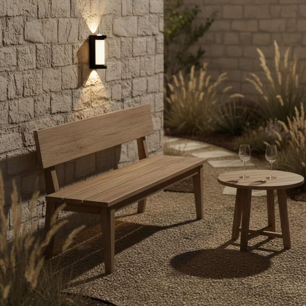 Applique Murale LED Moderne – Intérieur / Extérieur – Aluminium Noir