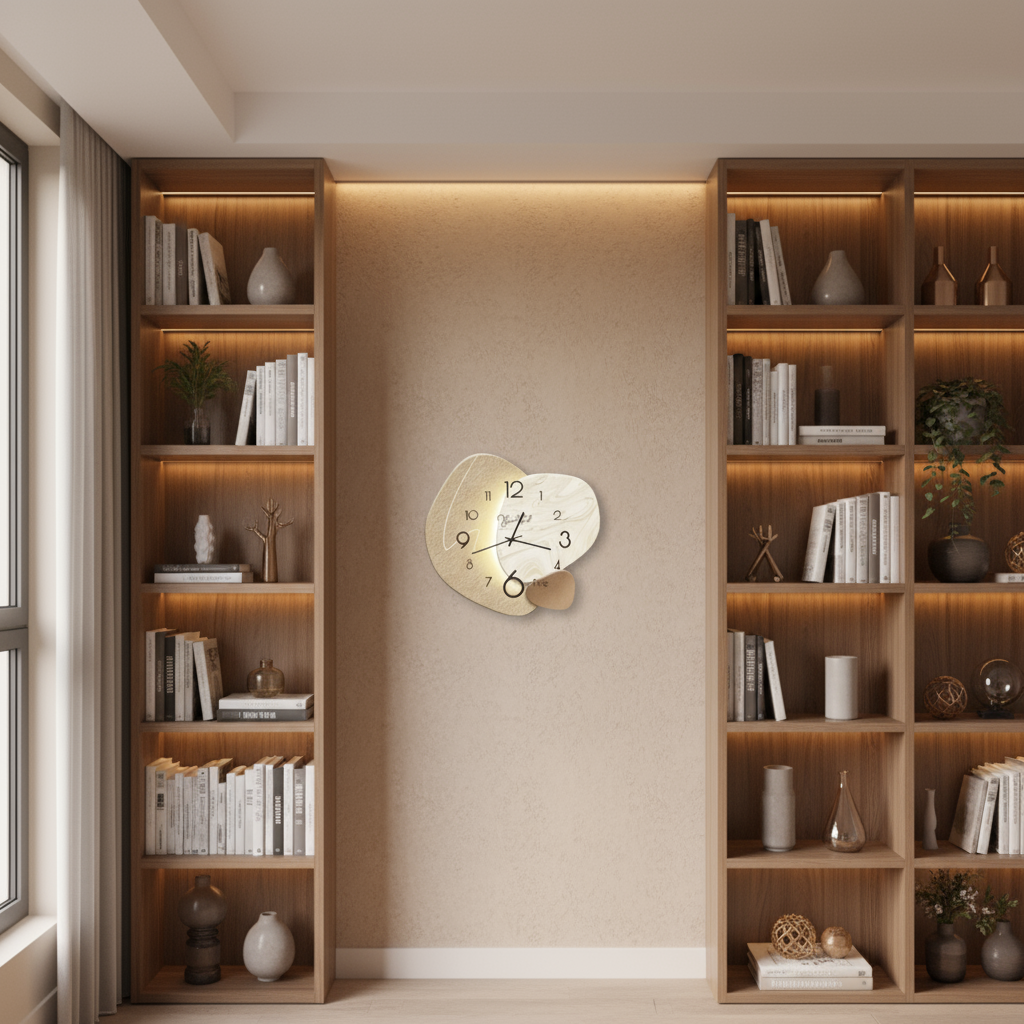 Horloge murale quartz silencieuse – Design moderne