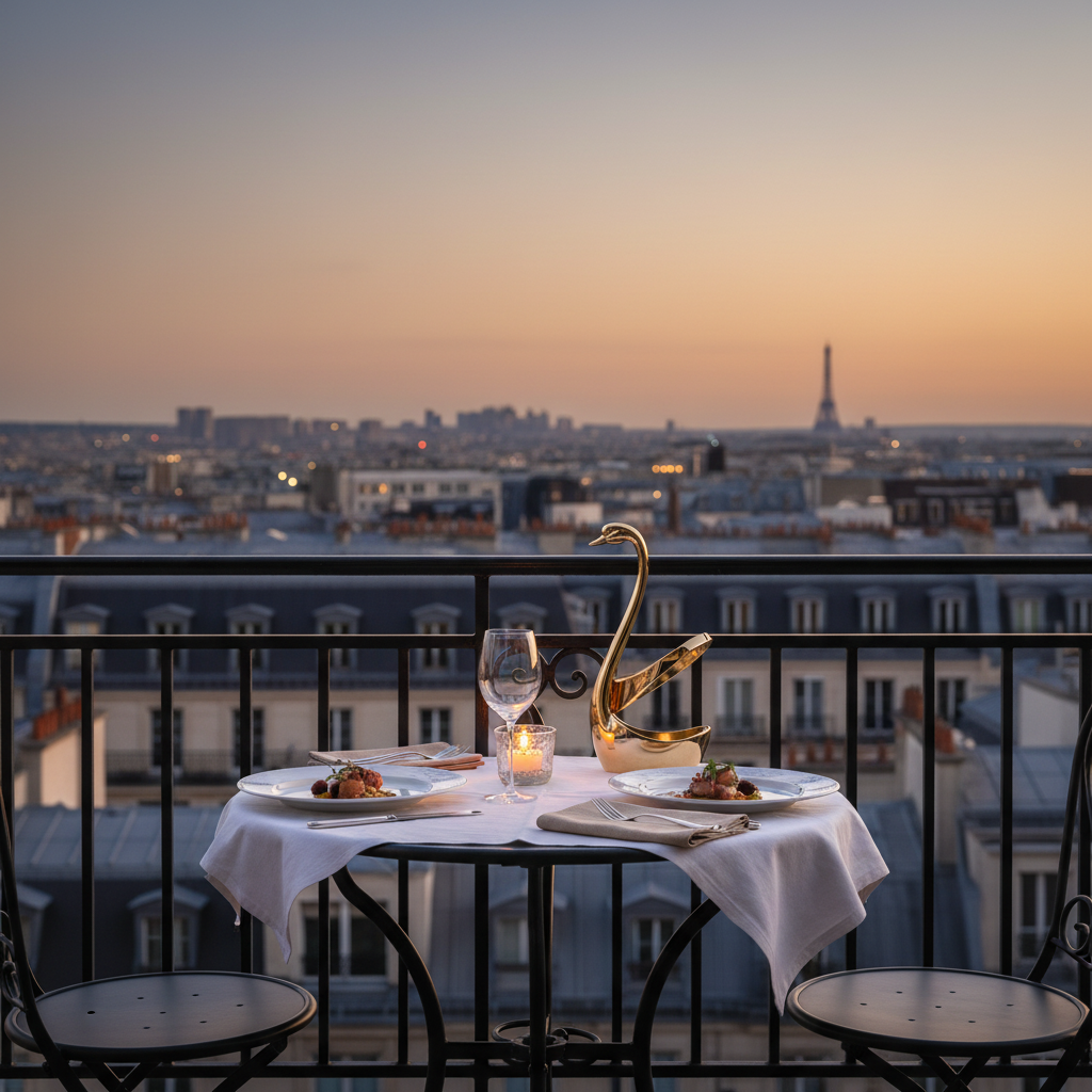 Porte-Couverts en Métal Forme Cygne – Argenté Ou Doré