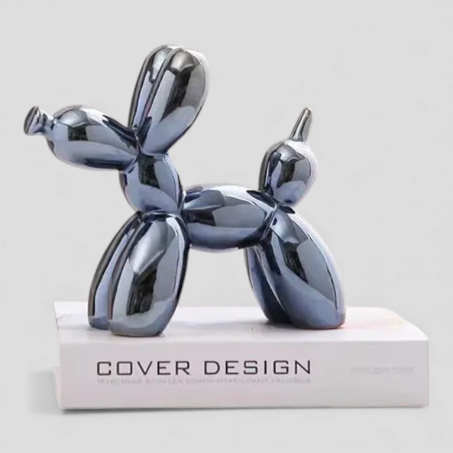 Sculpture Chien Ballon Colorée en Céramique – Déco Moderne