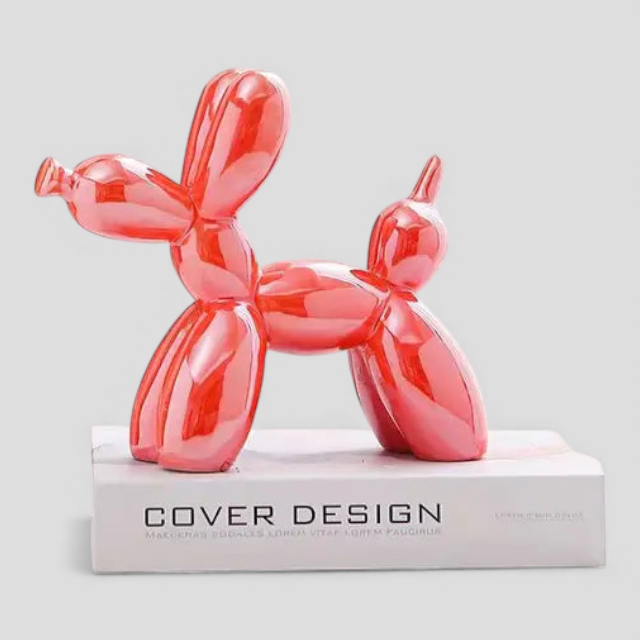 Sculpture Chien Ballon Colorée en Céramique – Déco Moderne