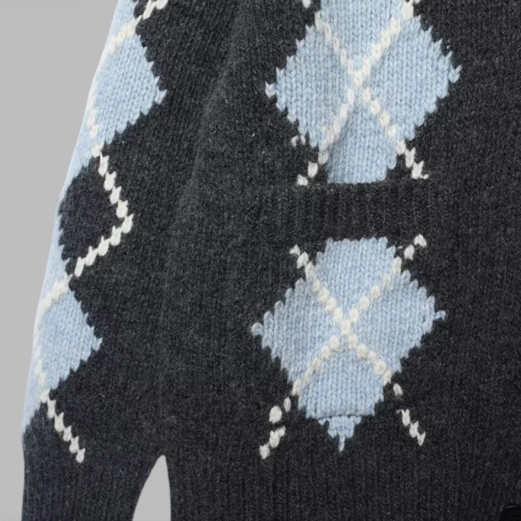Cardigan Femme Ample Col en V Hivernal Acrylique