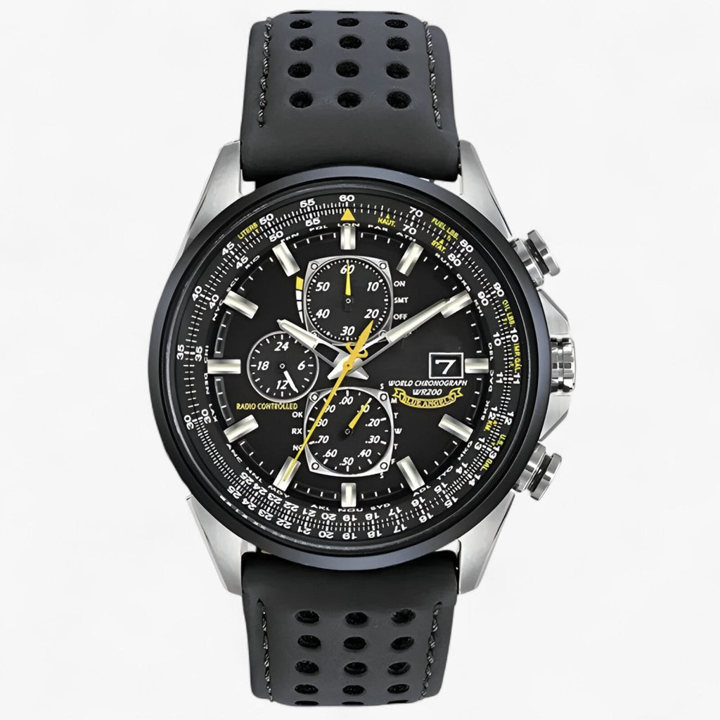 Montre Chronographe Homme MultiSteel 42mm, Acier Argent avec Cadran Bleu Élégant