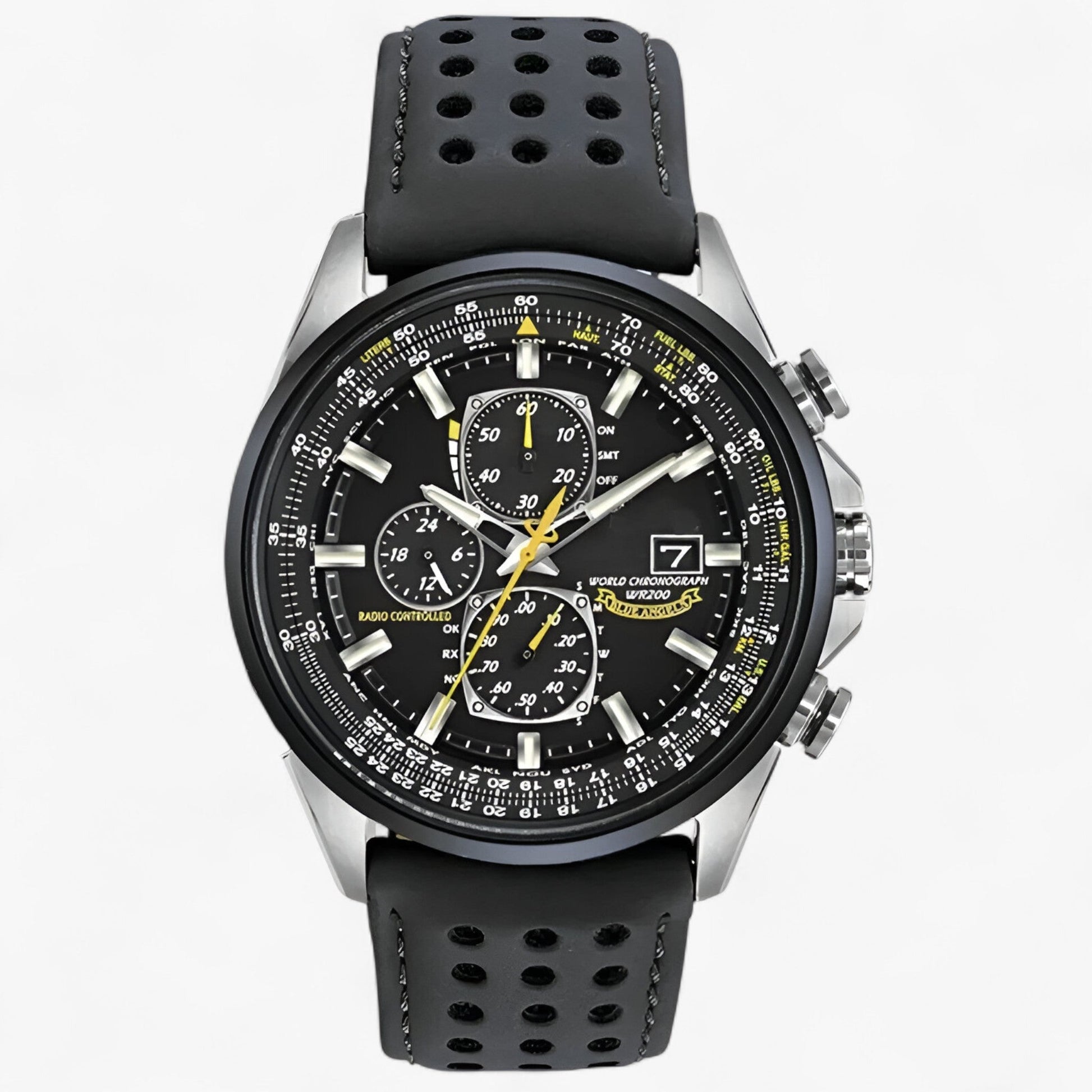Montre Chronographe Homme MultiSteel 42mm, Acier Argent avec Cadran Bleu Élégant