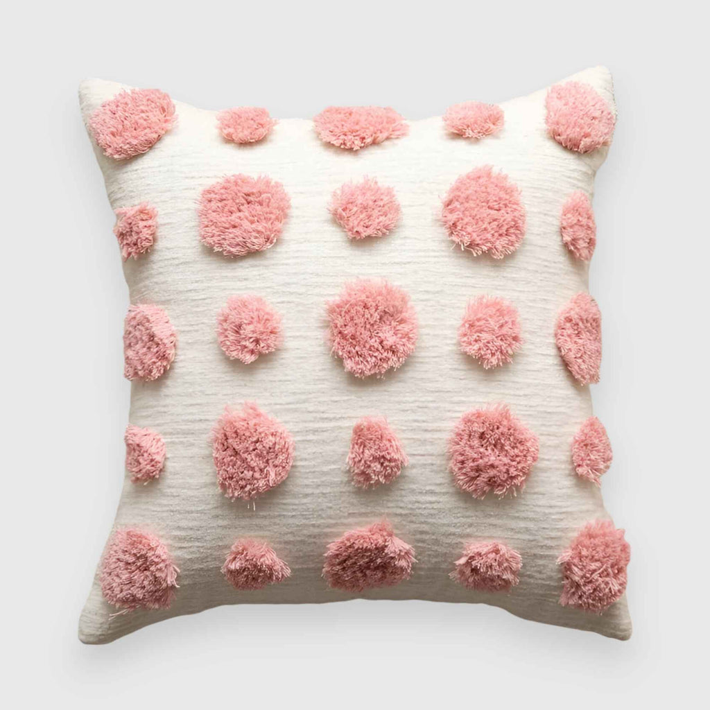 Coussins et Oreillers : Coussin décoratif rose velours capitonné pour un décor élégant dans de Marche Lino