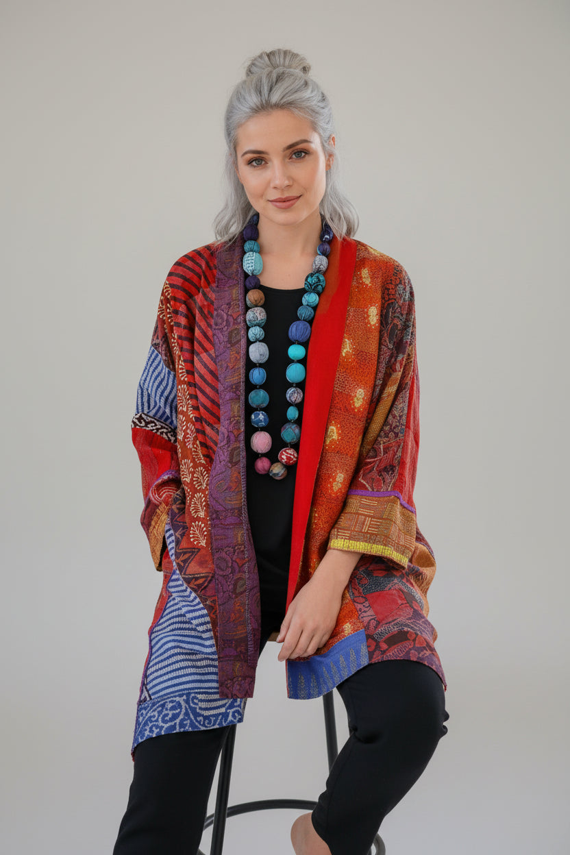 Cardigan Femme Élégeant Col Montant Coton