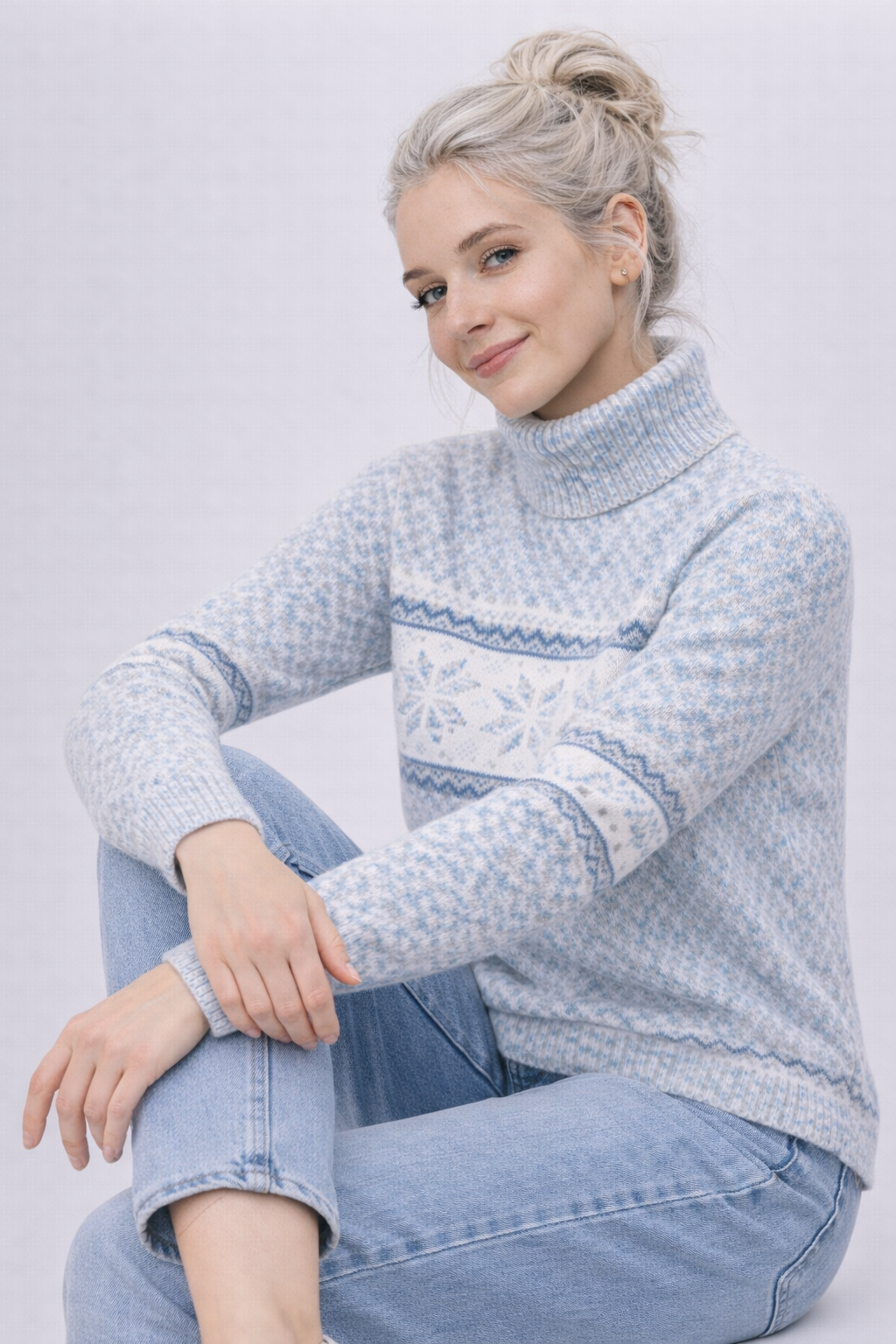 Vintage Weihnachts-Pullover Damen weich & warm gestrickt, originelles Muster – ideal für Feste