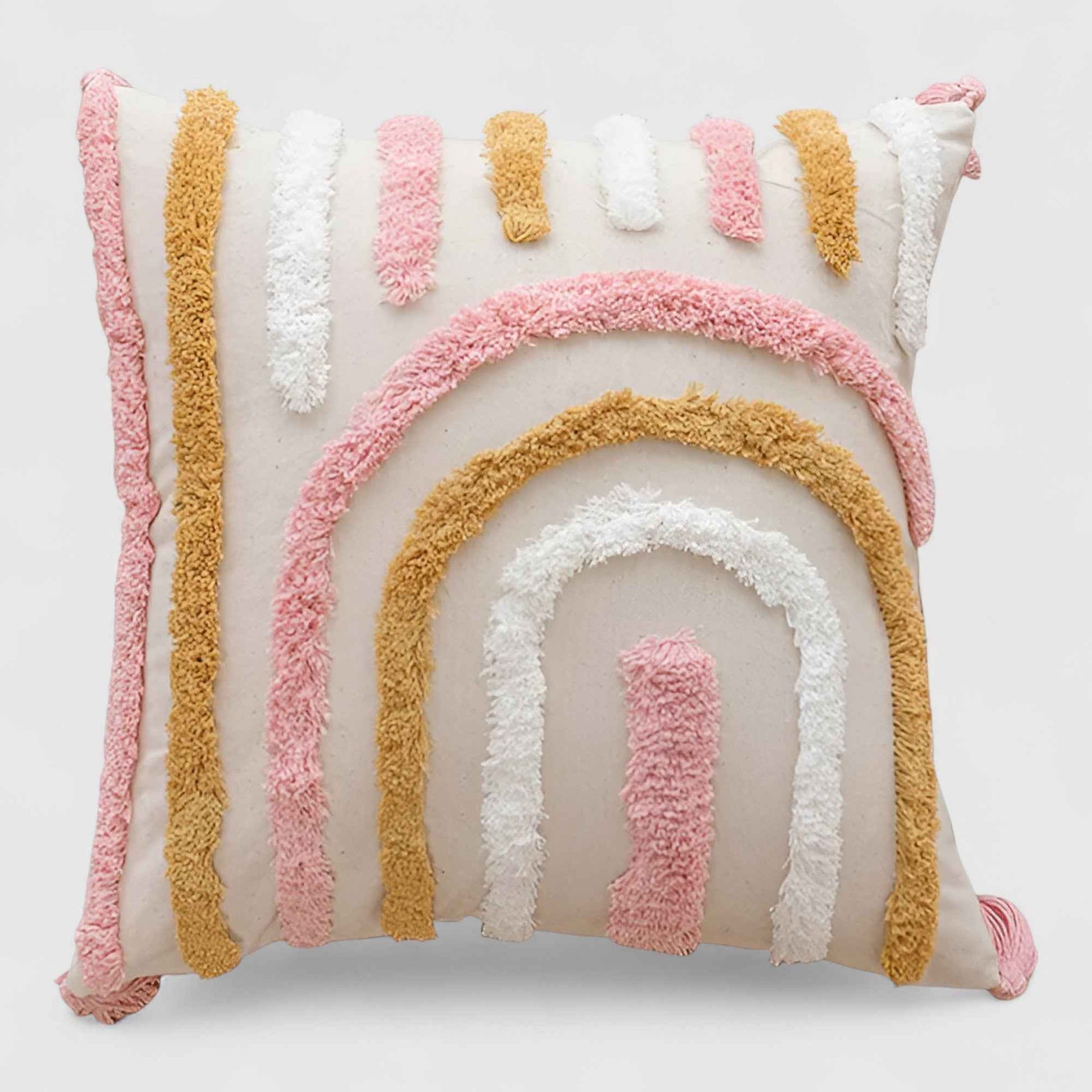 Coussins et Oreillers : Coussin décoratif rose velours capitonné pour un décor élégant dans 06 45x45cm de Marche Lino