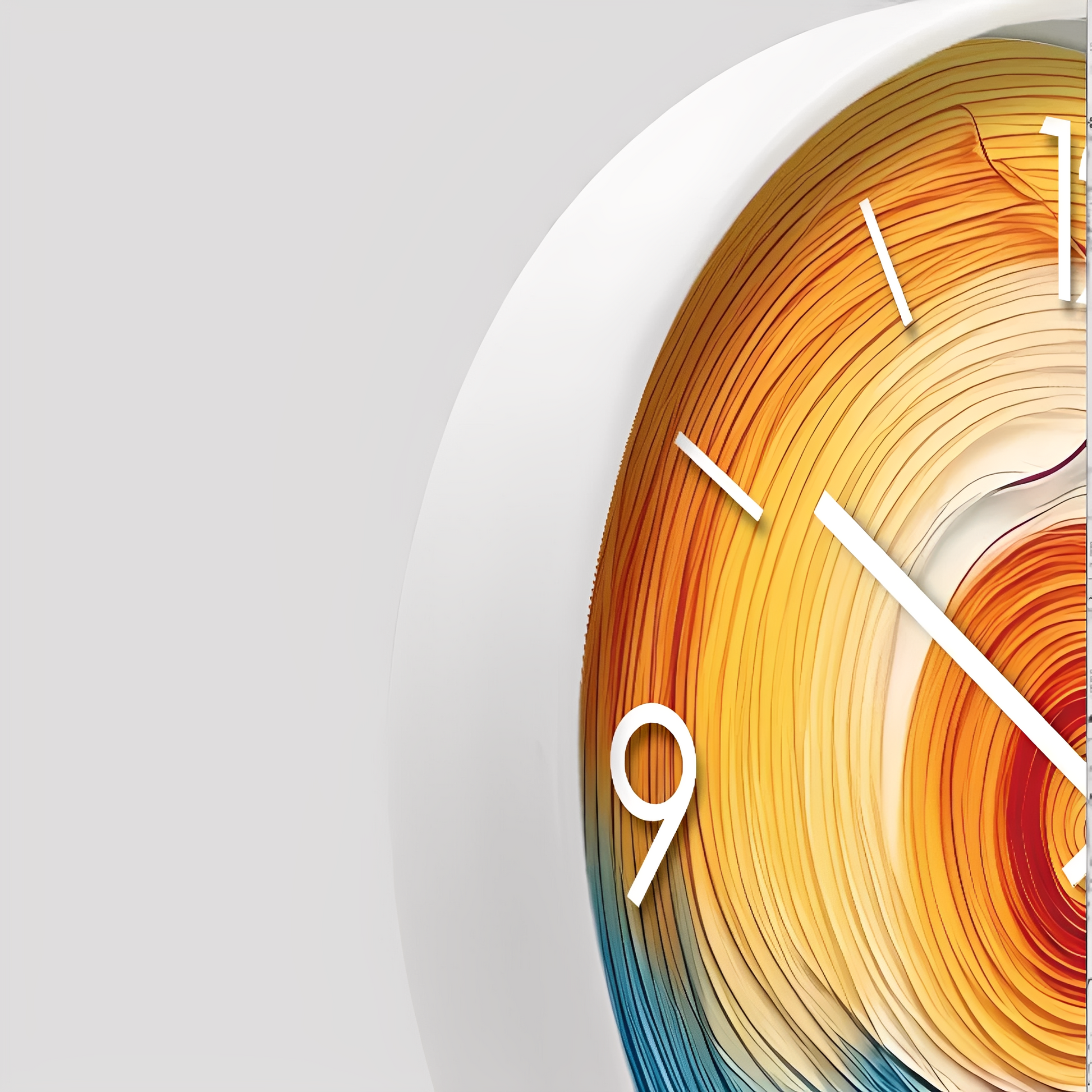 Horloge Murale Abstraite à Spirale Colorée – Design Moderne, 10/12/14 Pouces