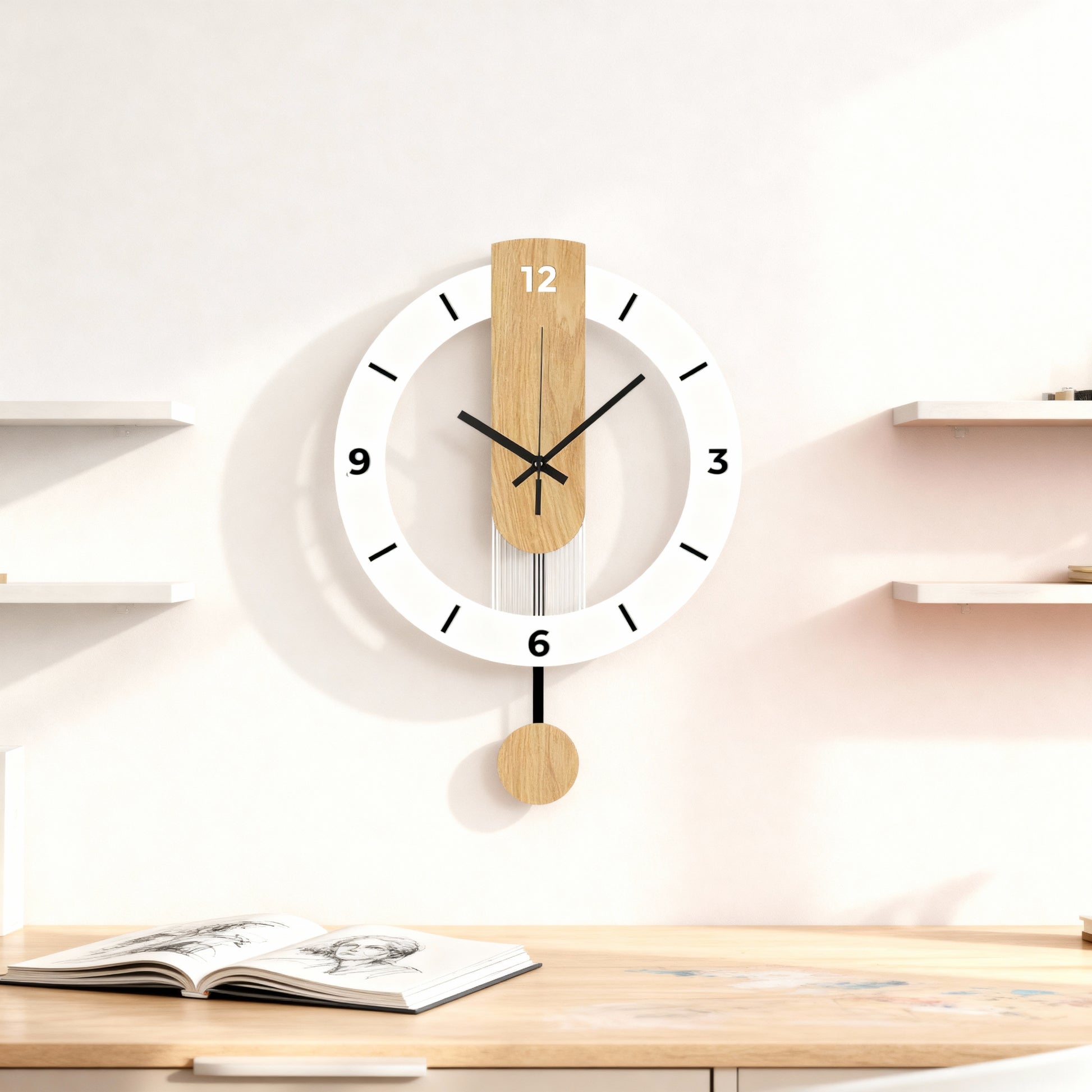 Horloge Murale Design Silencieuse en Acrylique