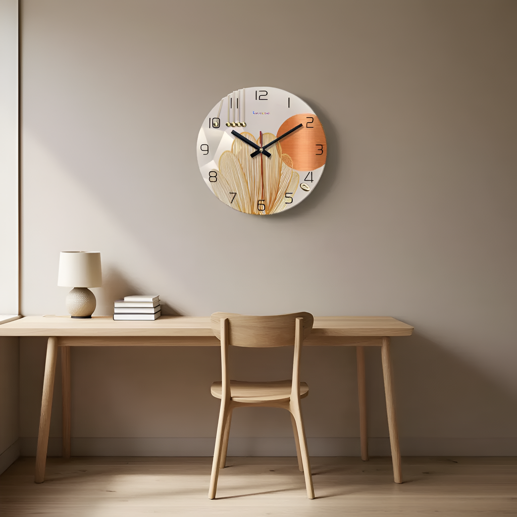Horloge Murale Géométrique Élégante – Design Moderne pour Intérieur