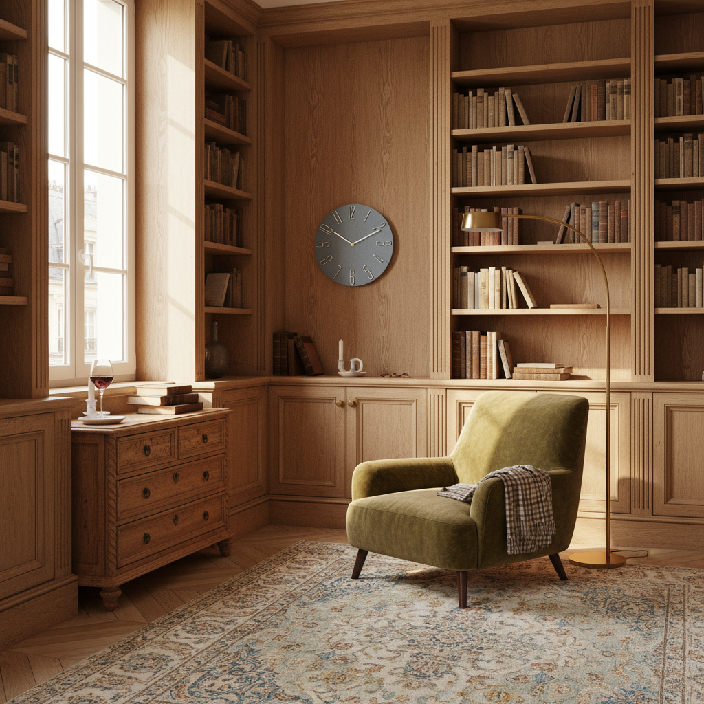 Horloge Murale Silencieuse 30 cm – Chiffres Métalliques, Style Moderne