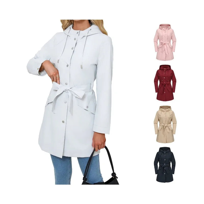Veste Femme Trench Élégante avec Ceinture 0