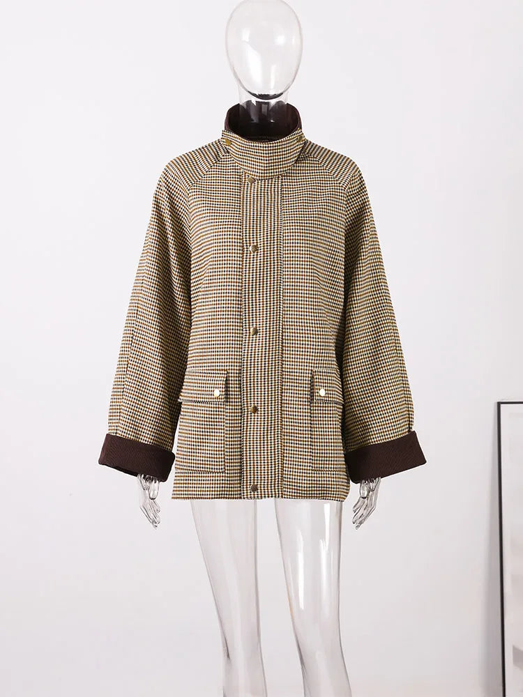 Veste Femme Vintage Décontractée à Poches 3