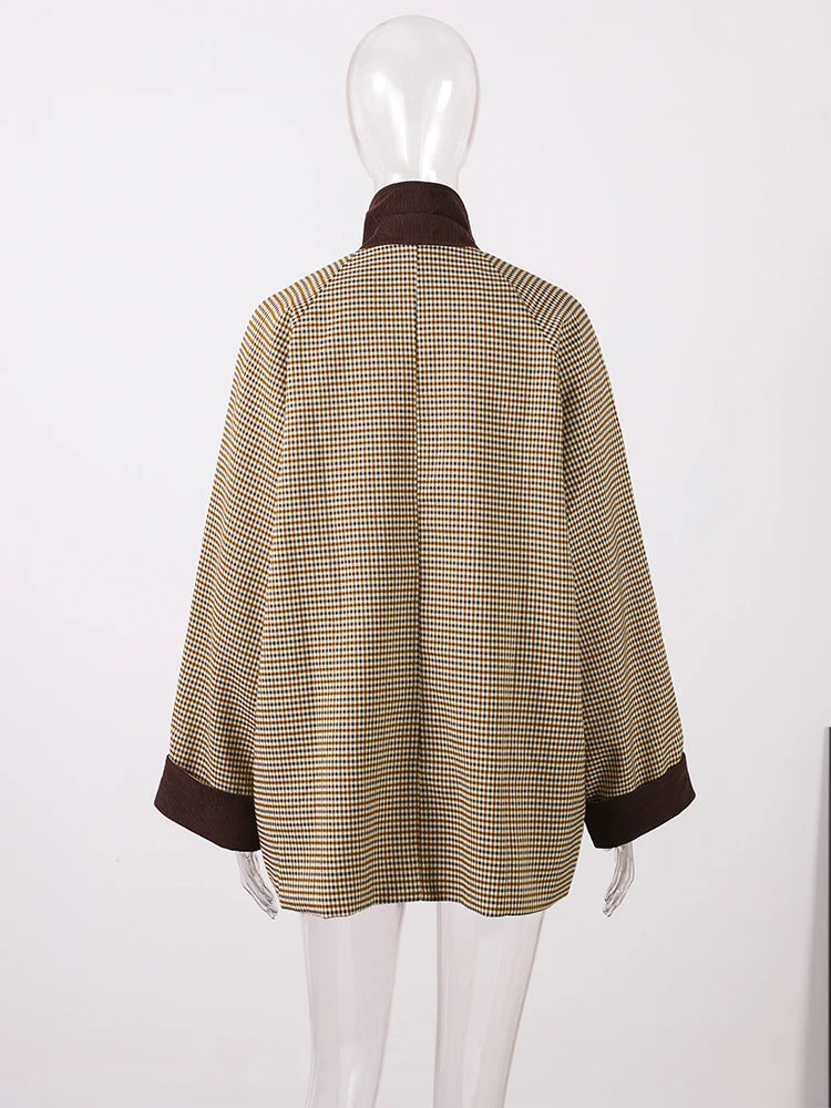 Veste Femme Vintage Décontractée à Poches 4