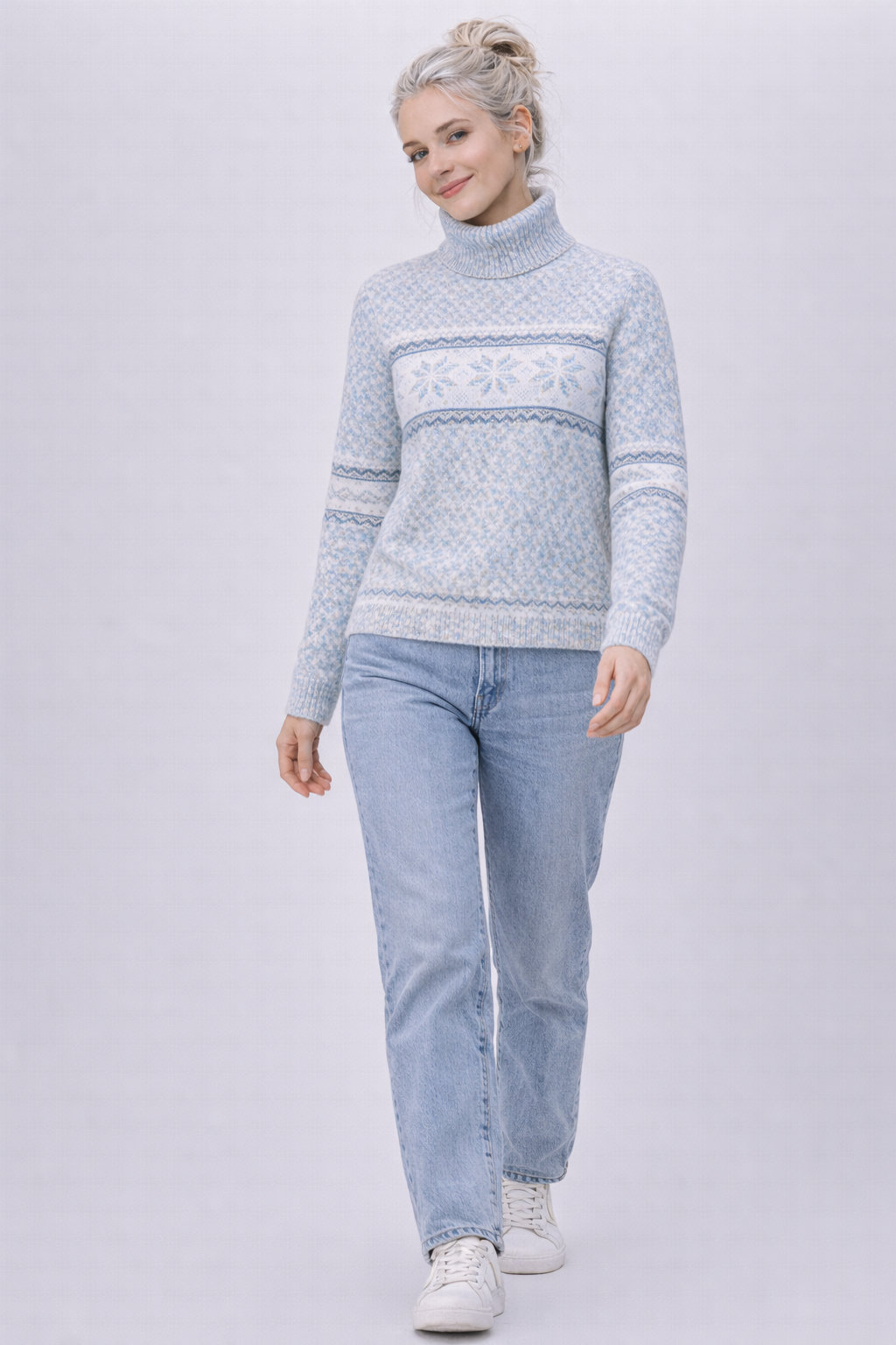 Vintage Weihnachts-Pullover Damen weich & warm gestrickt, originelles Muster – ideal für Feste