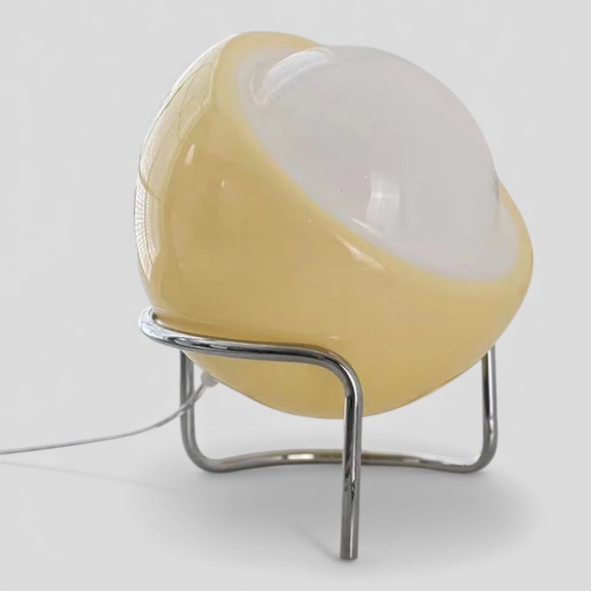 Lampe de Table en Verre Style Bauhaus – Orange ou Jaune