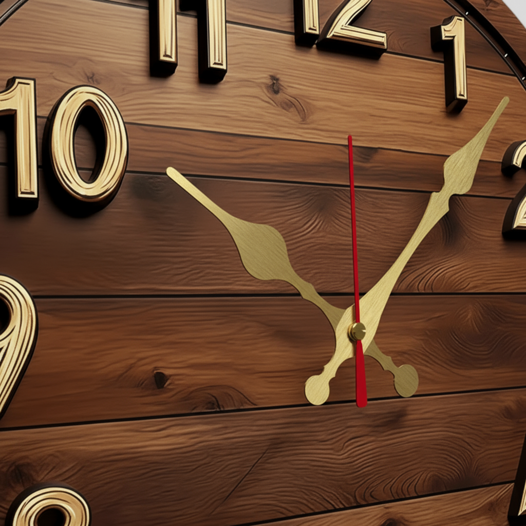 Watch Murale Ronde en Bois – Style Minimaliste