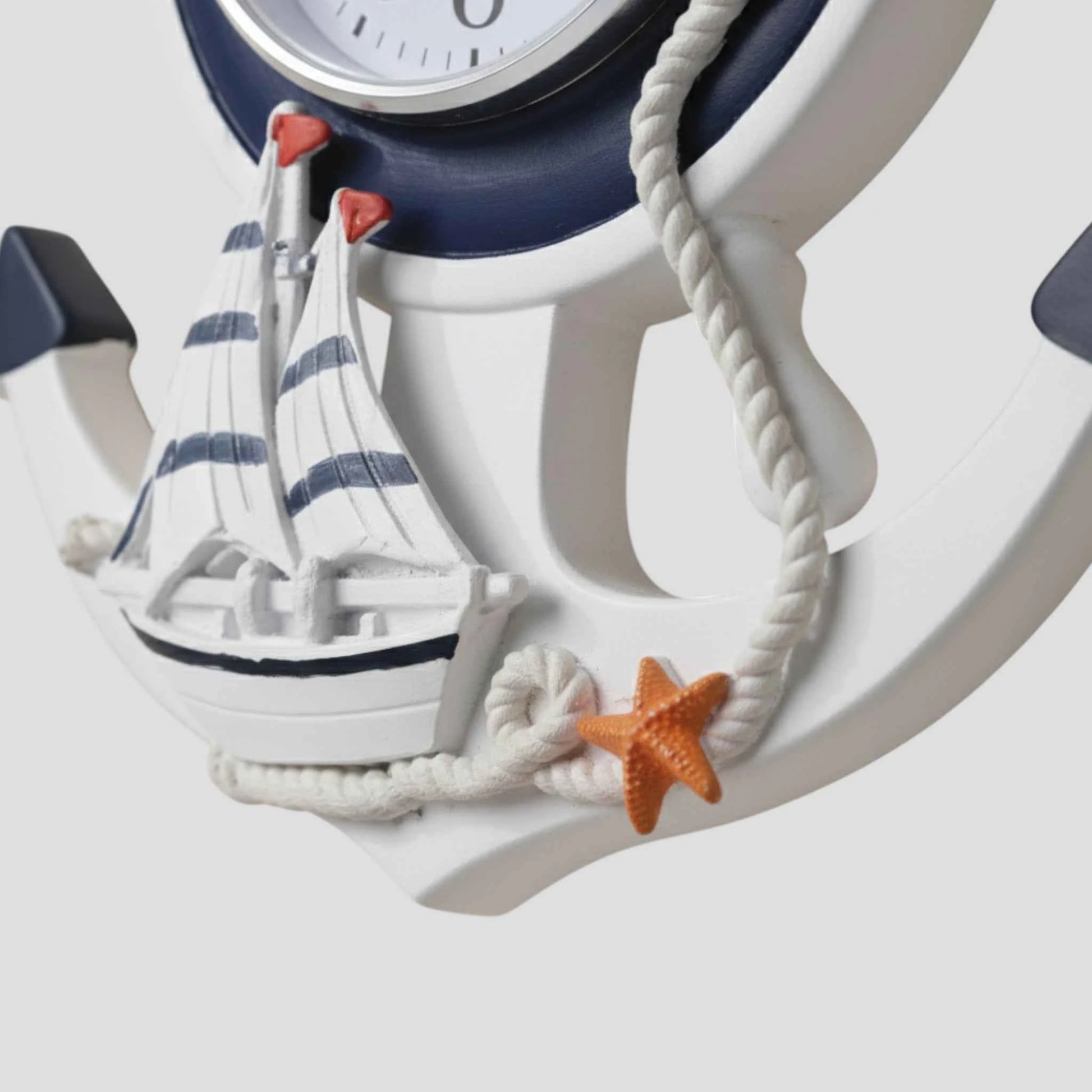 Horloge Murale Décorative en Forme d’Ancre