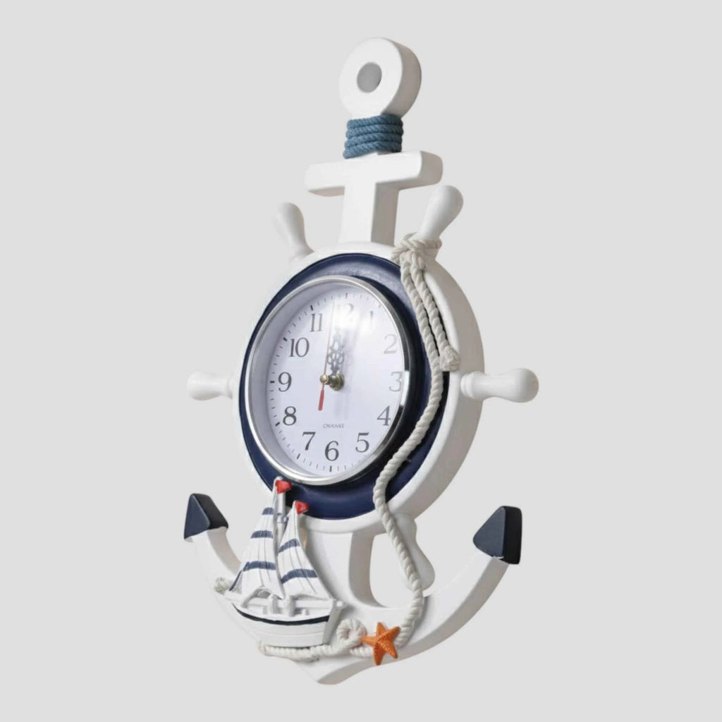 Horloge Murale Décorative en Forme d’Ancre