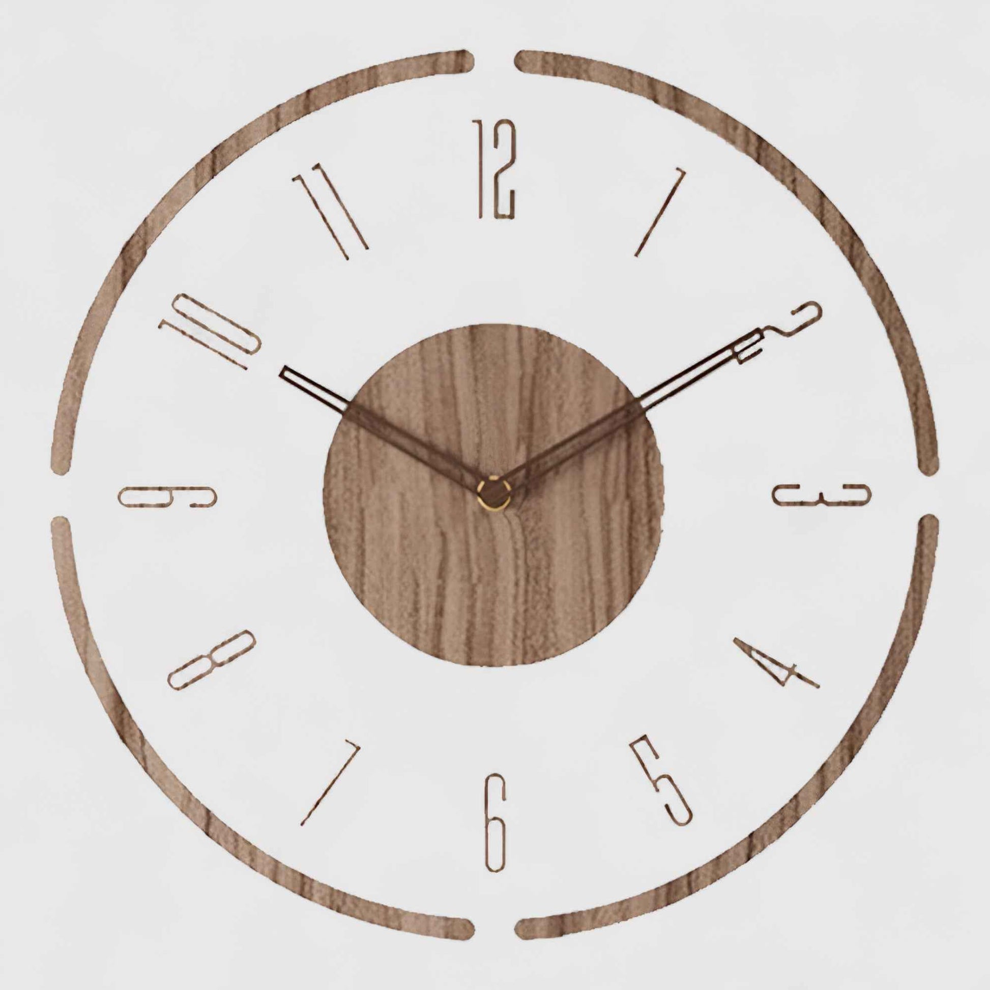Horloges murales : Horloge Murale Élégante en Acrylique et Bois au Design Moderne dans A de Marche Lino