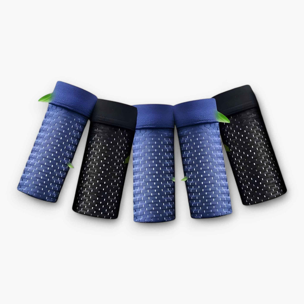 Boxer en Bambou pour Homme (lot de 10) Noir/Gris - Respirant, Confortable et Hypoallergénique