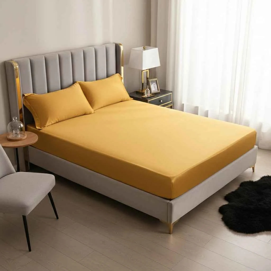 Drap-Housse Style Européen – Tissu Polyester Doux avec Coins Élastiques