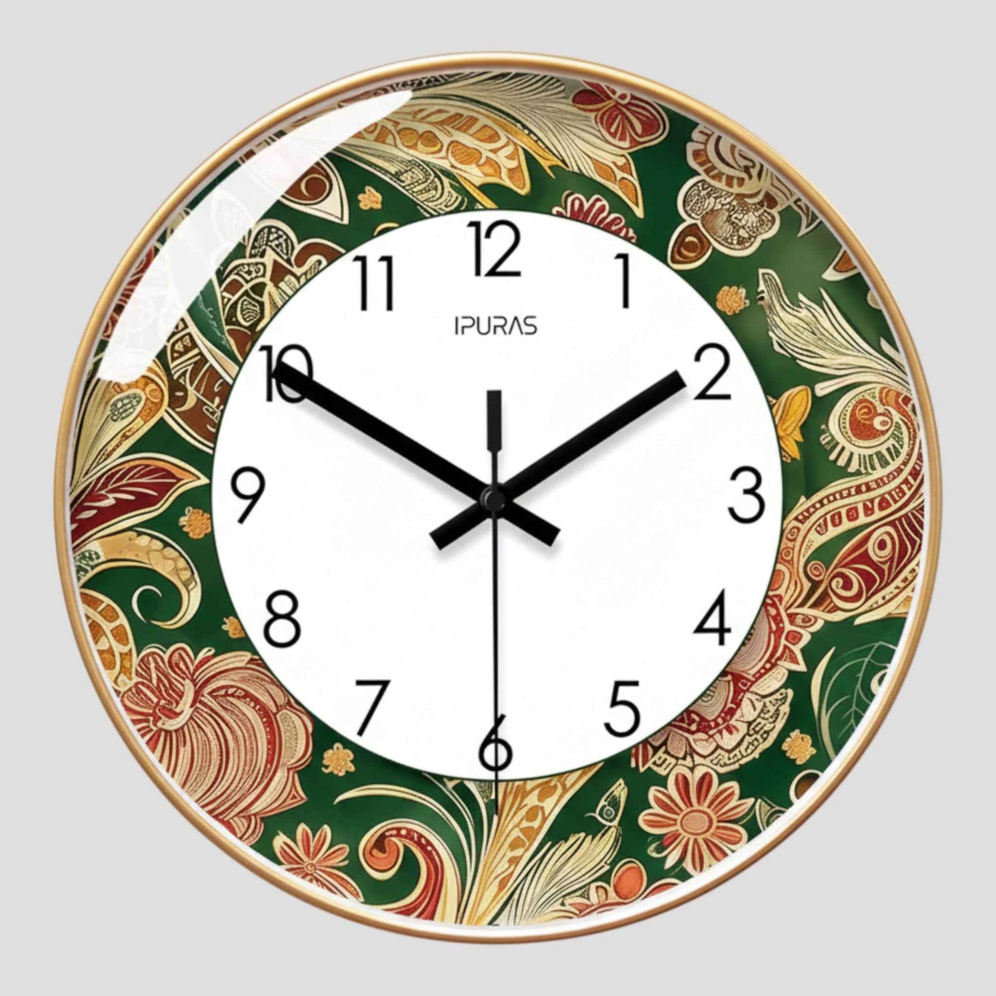 Horloge Murale Bohème – Design Minimaliste avec Bord Coloré Décoratif