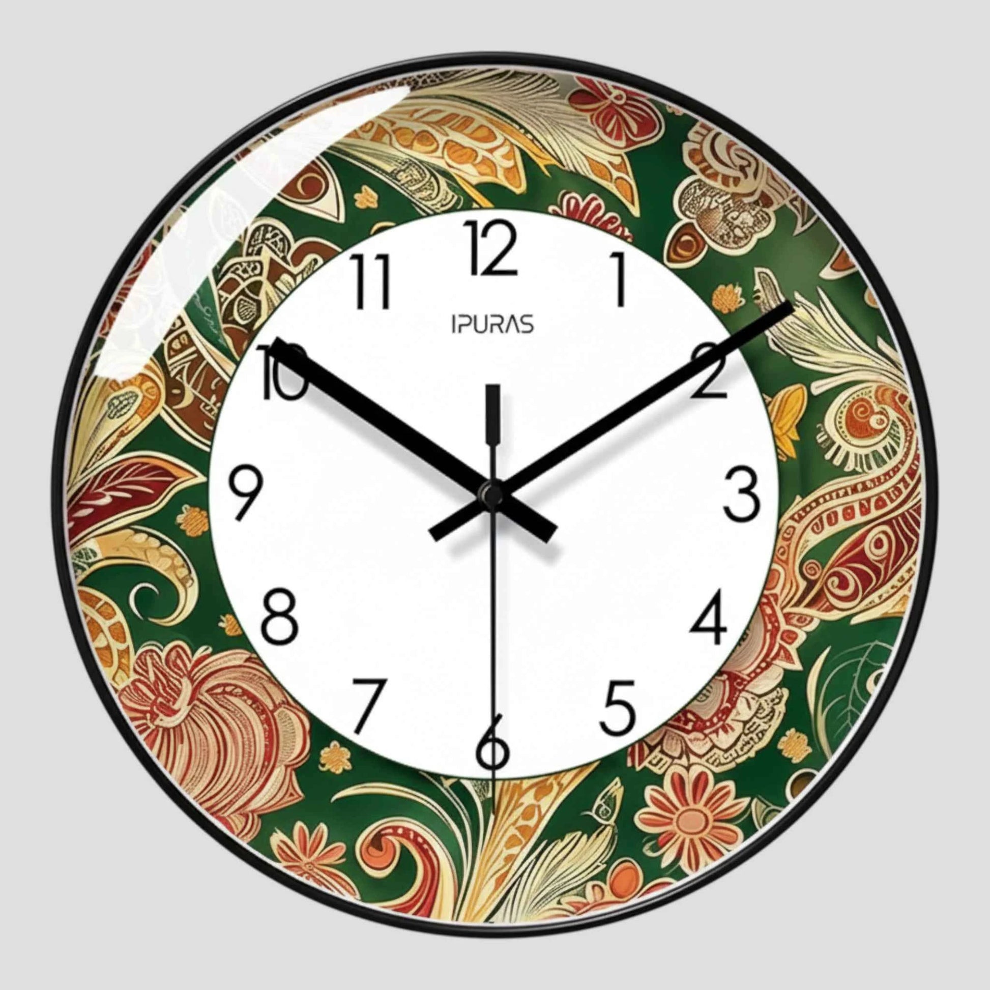 Horloge Murale Bohème – Design Minimaliste avec Bord Coloré Décoratif