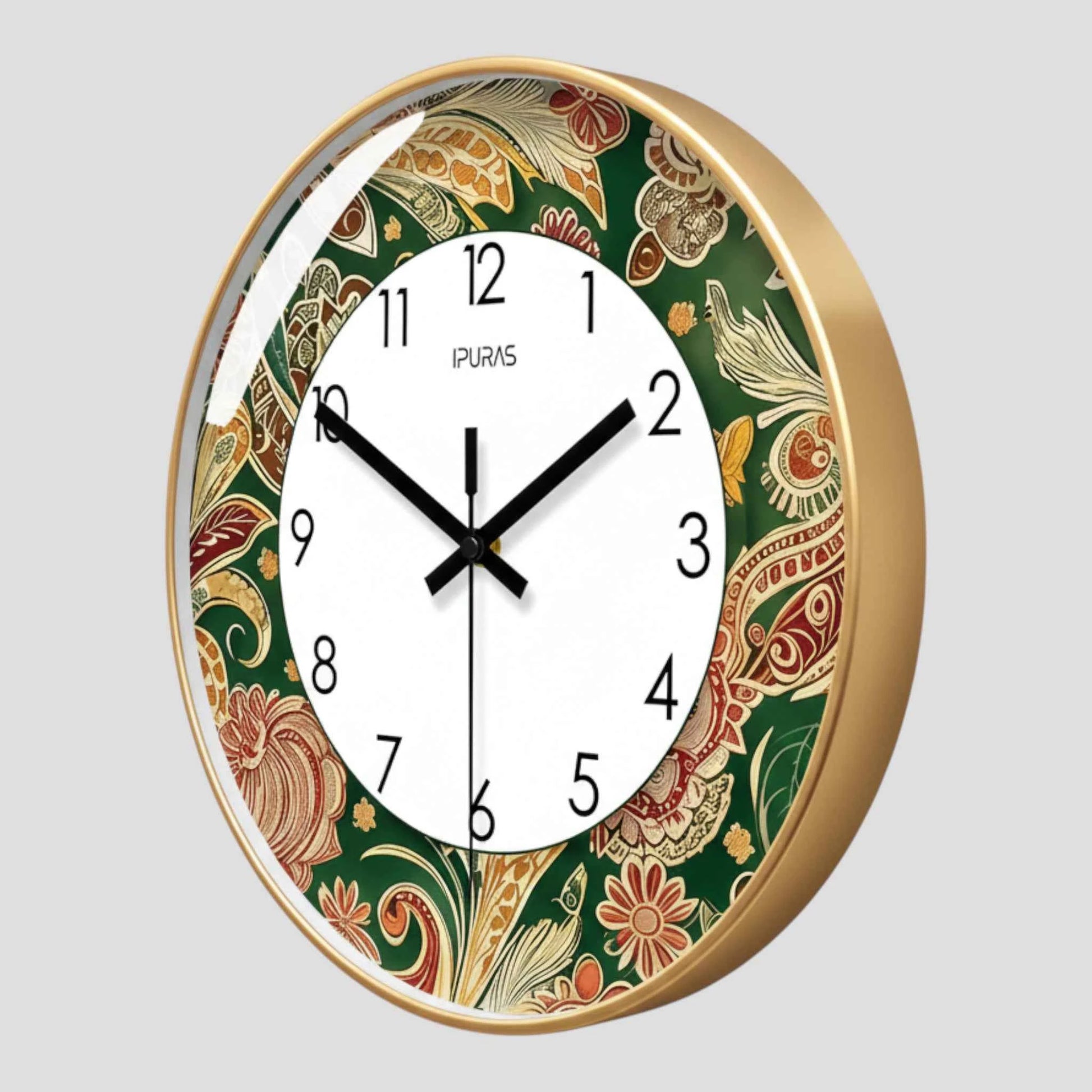 Horloge Murale Bohème – Design Minimaliste avec Bord Coloré Décoratif