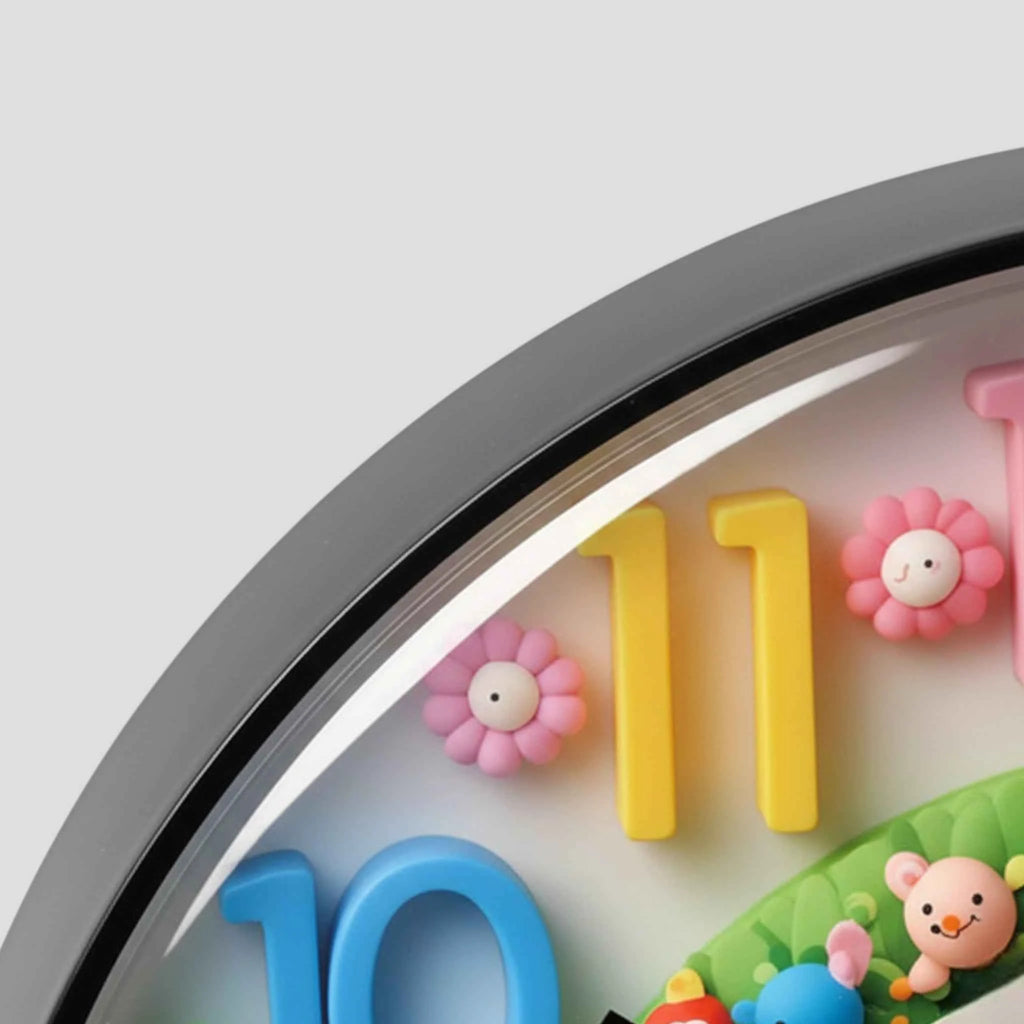Horloge murale décorative – Style dessin animé, mouvement quartz