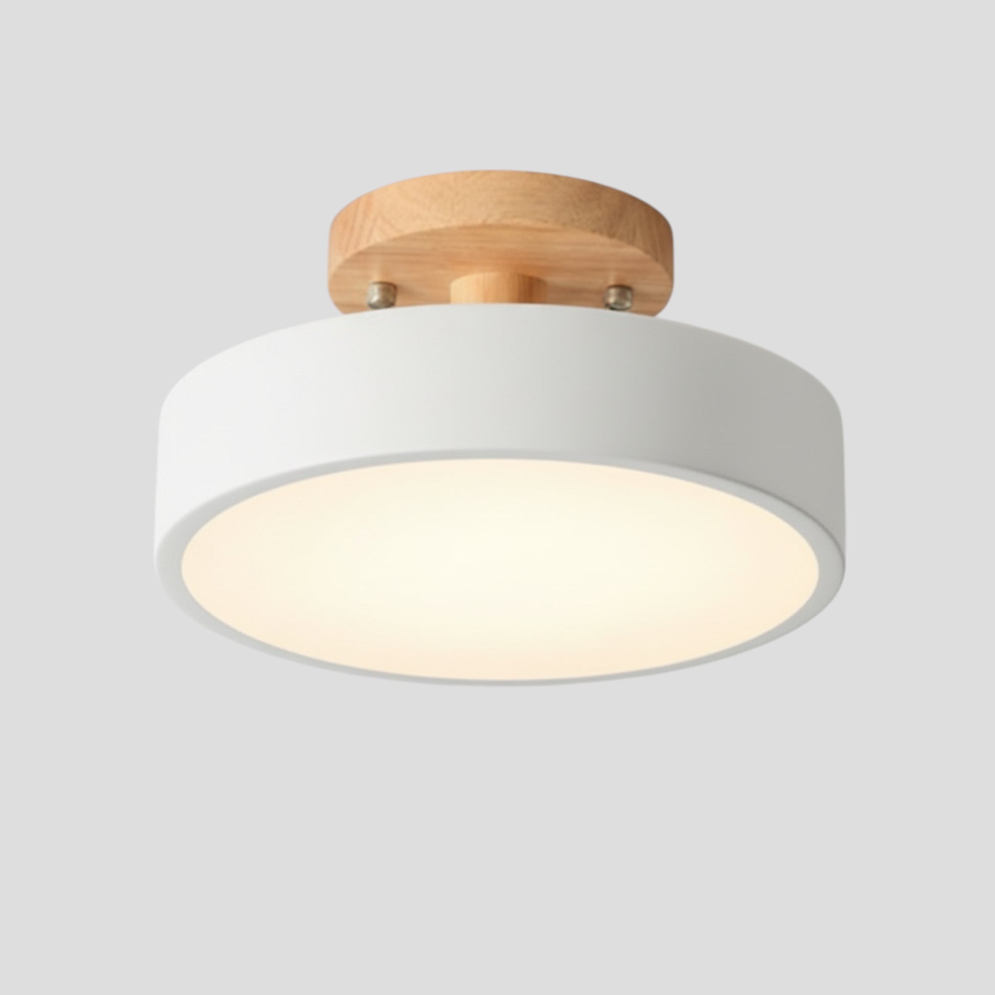 Plafonnier en Bois Rond – LED Intégrée