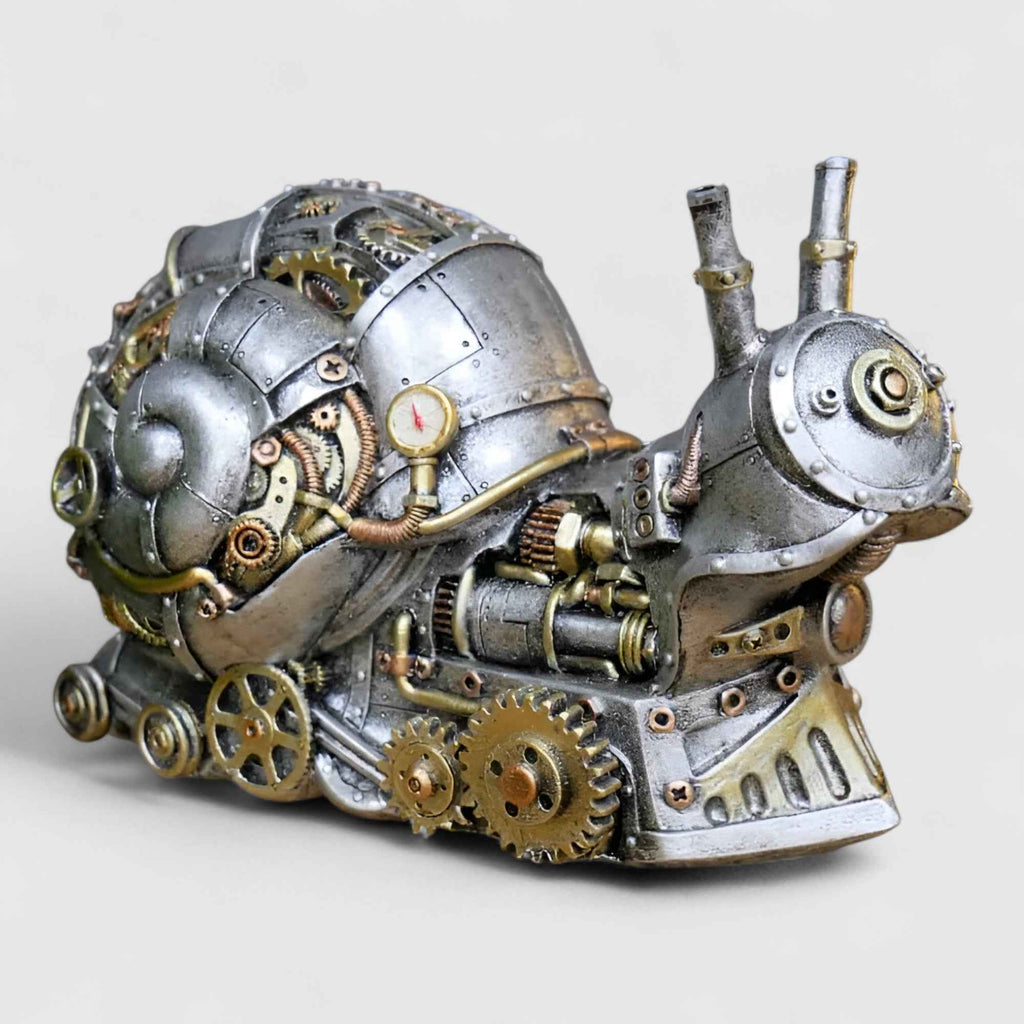 Sculptures d'animaux : Sculpture Animaux Steampunk en Résine et Bronze pour une Décoration Unique dans Escargot: 300g dimensions: 18 x 9 x 9 cm de Marche Lino