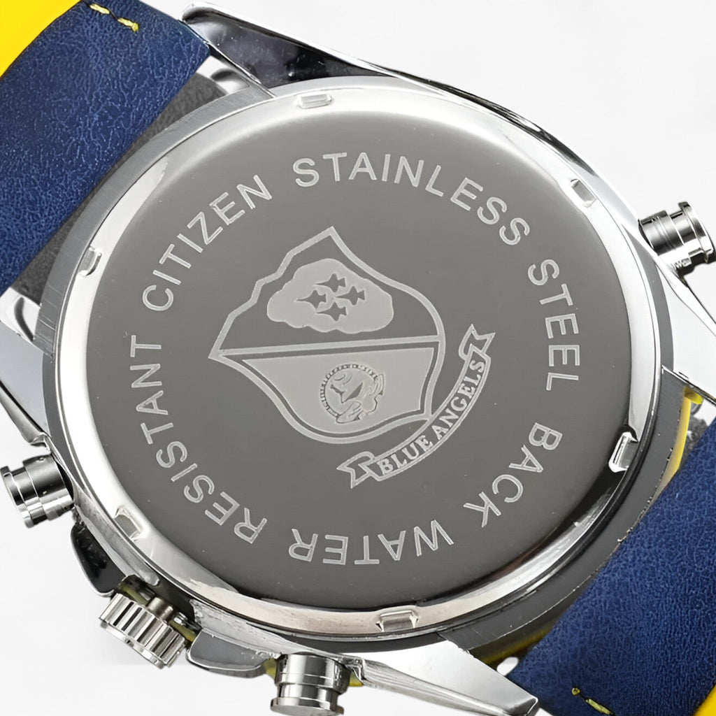 Montre Chronographe Homme MultiSteel 42mm, Acier Argent avec Cadran Bleu Élégant