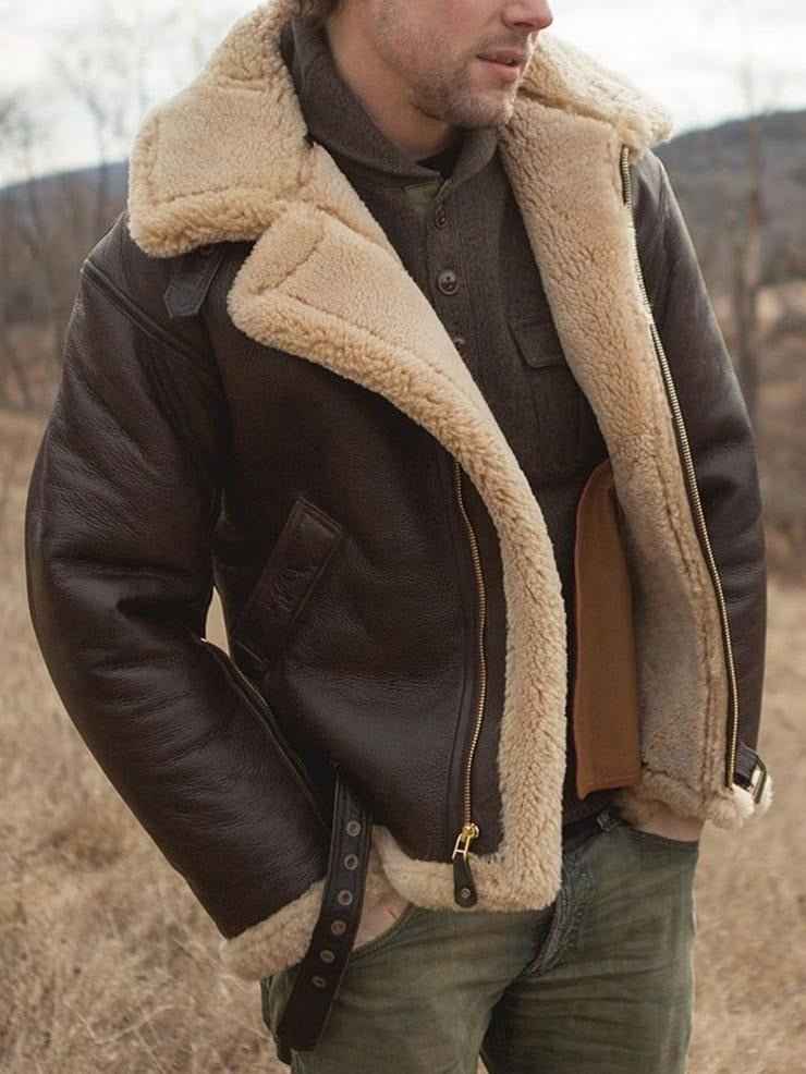 Veste Signature en Cuir d'Agneau