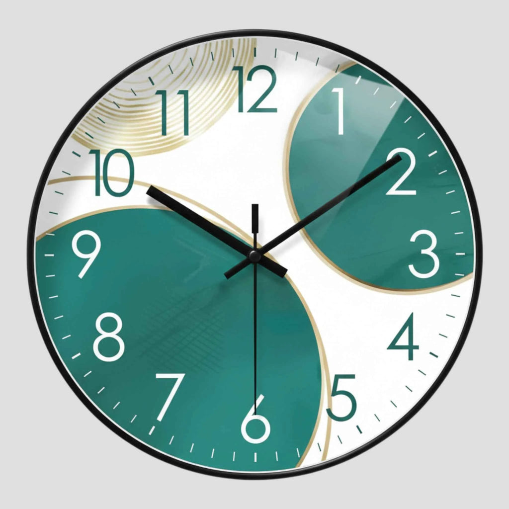 Horloge Murale Motif 9 Poissons – Quartz Analogique Silencieux – Ø30 cm