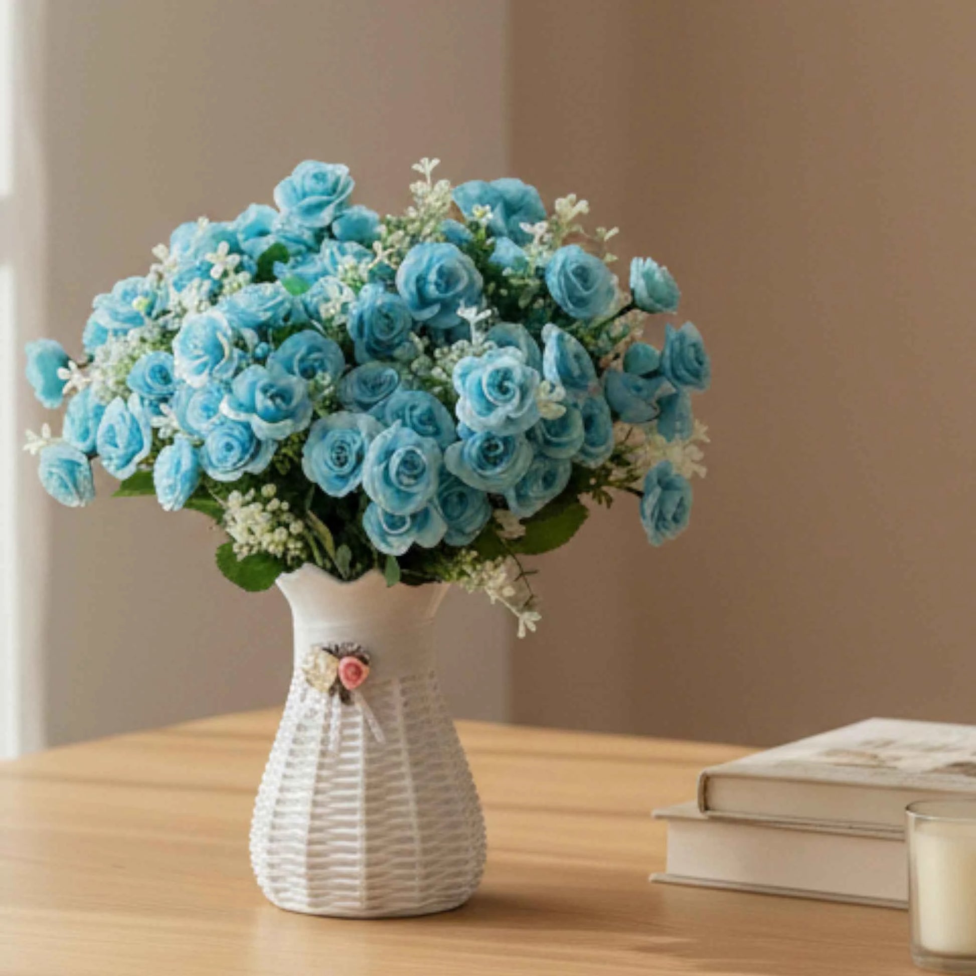 Bouquet de mini-roses artificielles