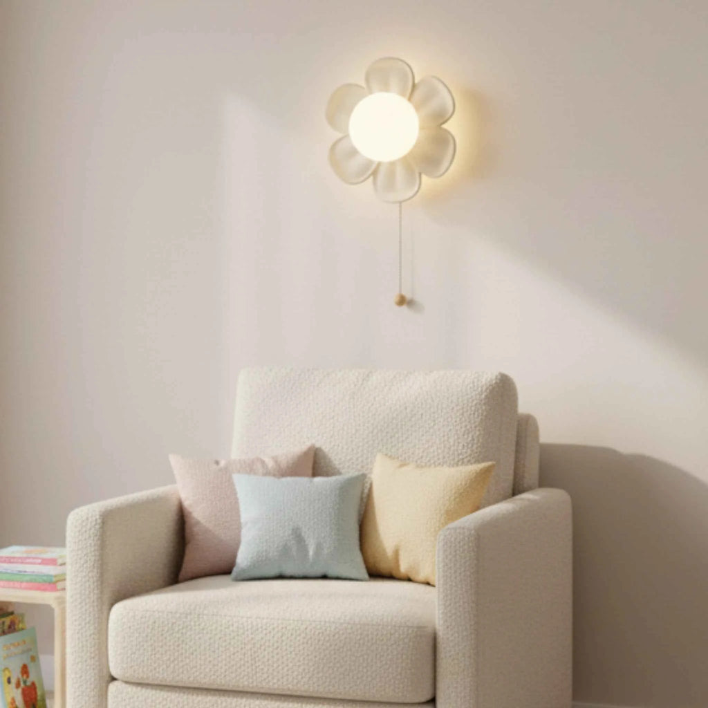 Applique Murale en Forme de Fleur avec Éclairage LED