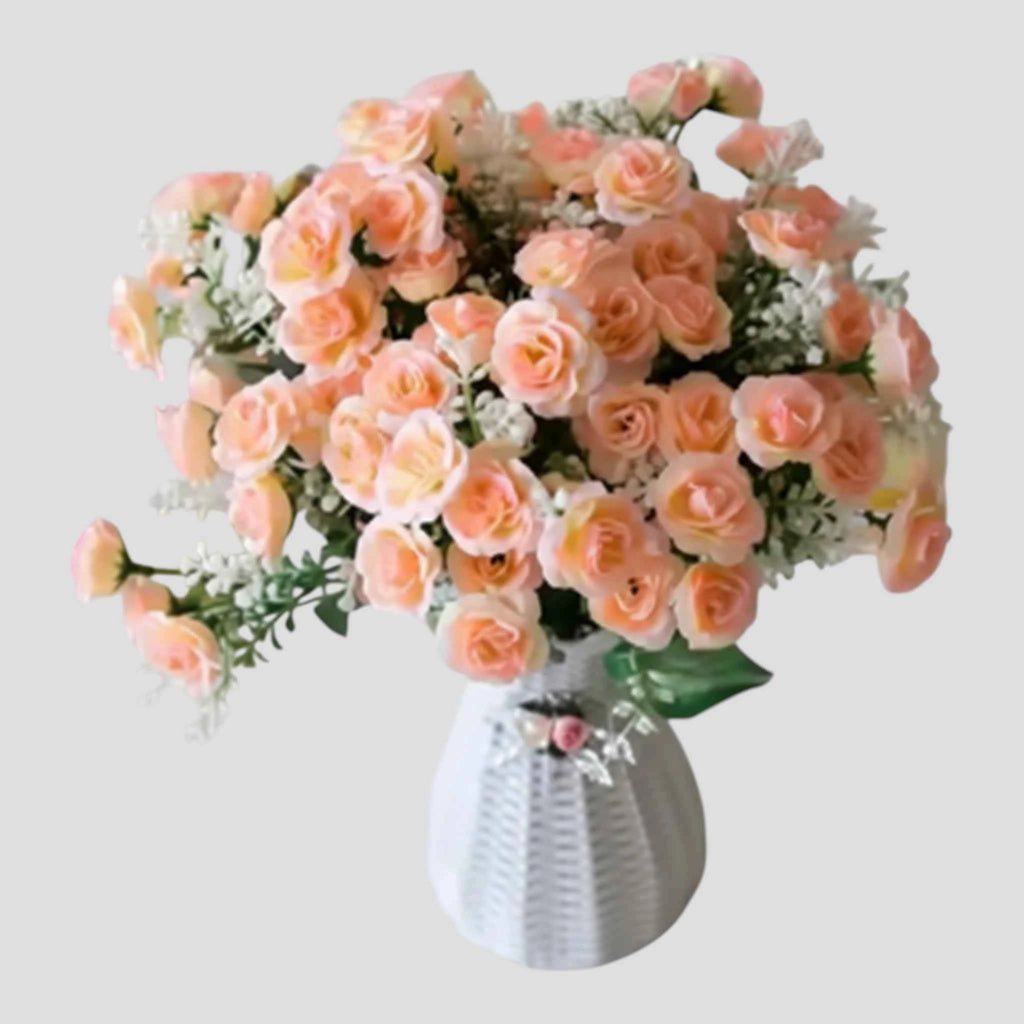 Bouquet de mini-roses artificielles