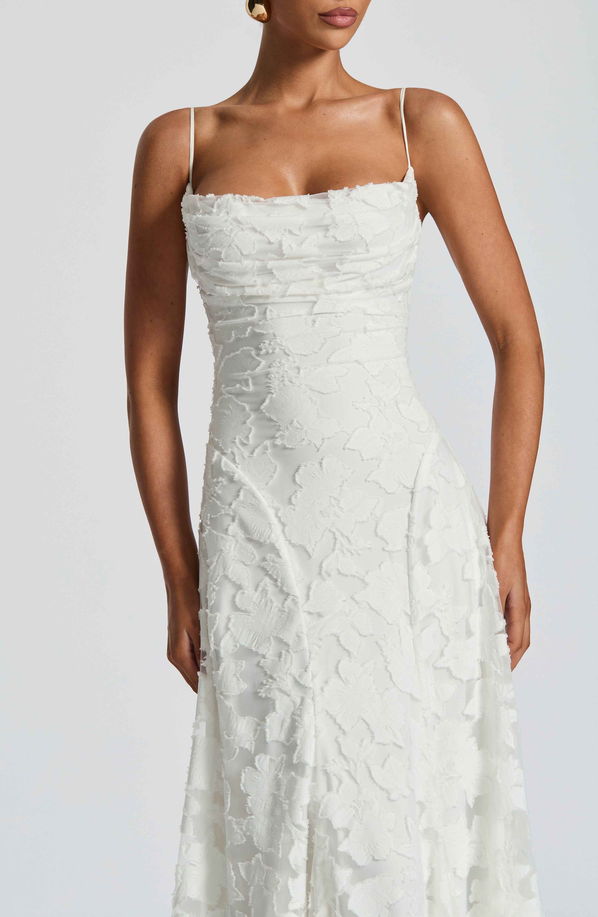 Aveline | Robe Longue Corset en Dentelle Élégante - Robe de Soirée Glamour