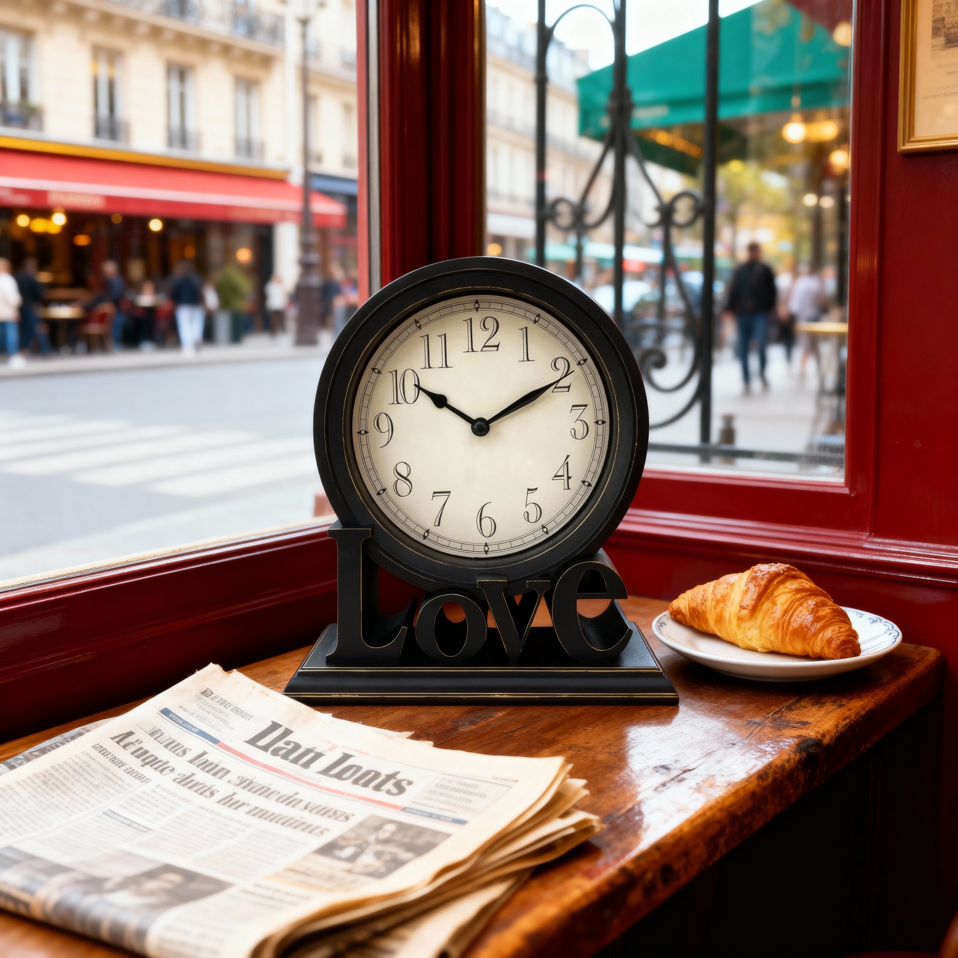 Horloge de Bureau Silencieuse – Style Vintage – 20,5 cm