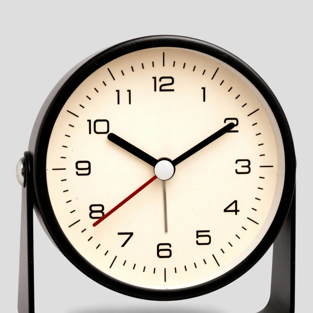 Réveil Analogique Silencieux Vintage – Noir