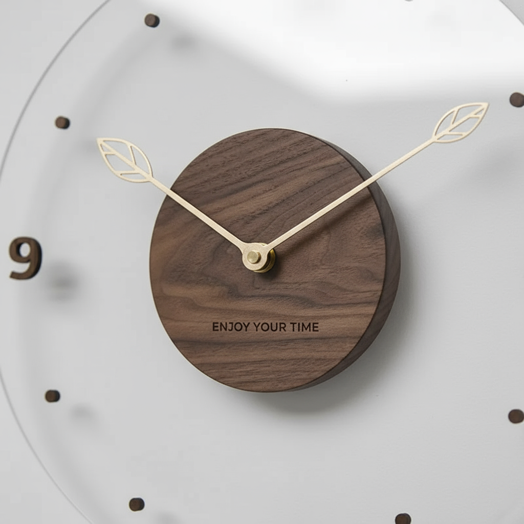 Watch Murale Minimaliste en Bois – Style Épuré
